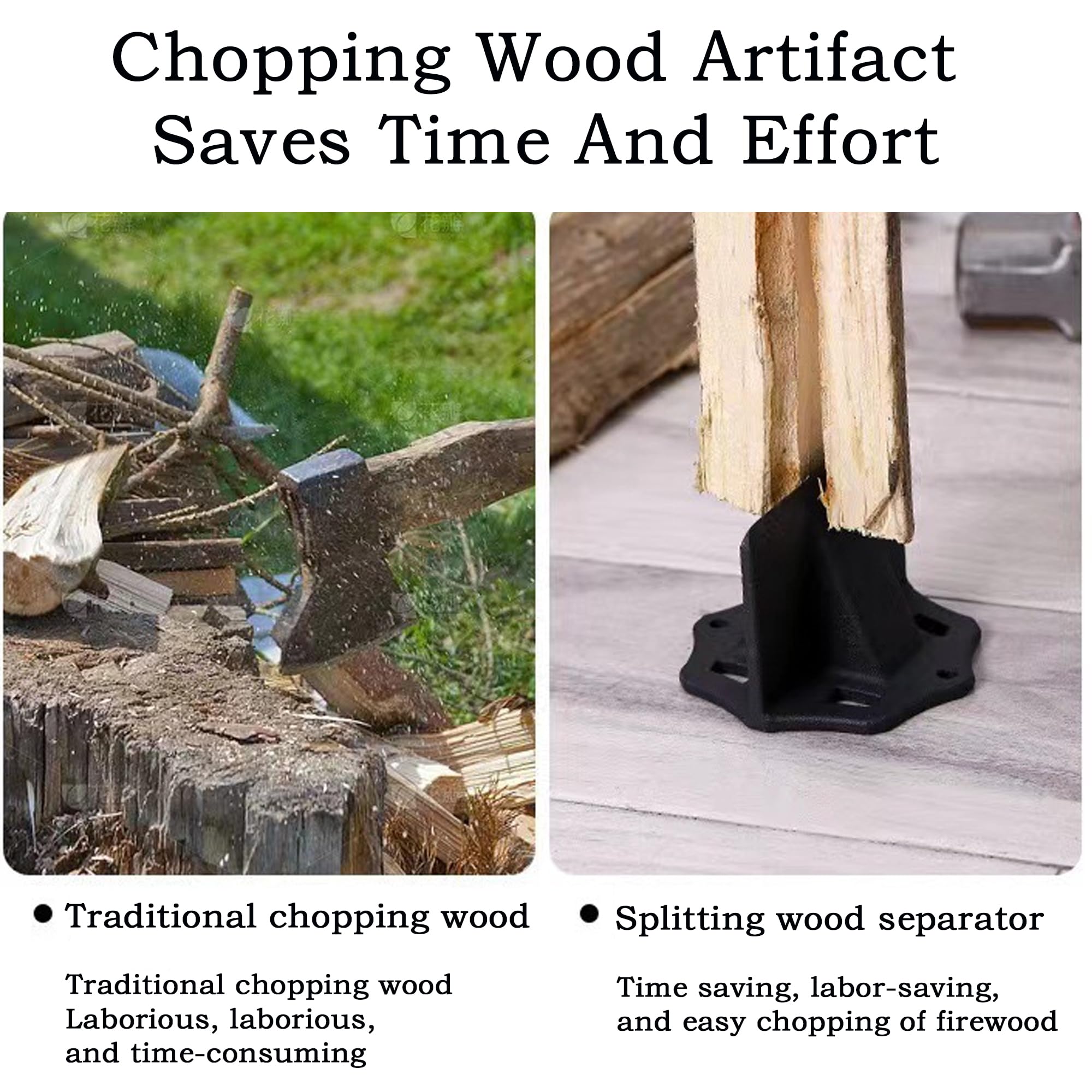 Cuña Del Divisor De Madera Pequeña, Cortadora De Leña En Cuña, Divisor De Madera Cuña Portátil Leña, Manual Herramienta Para Cortar Para Estufa De Chimenea, Camping, En La Naturaleza