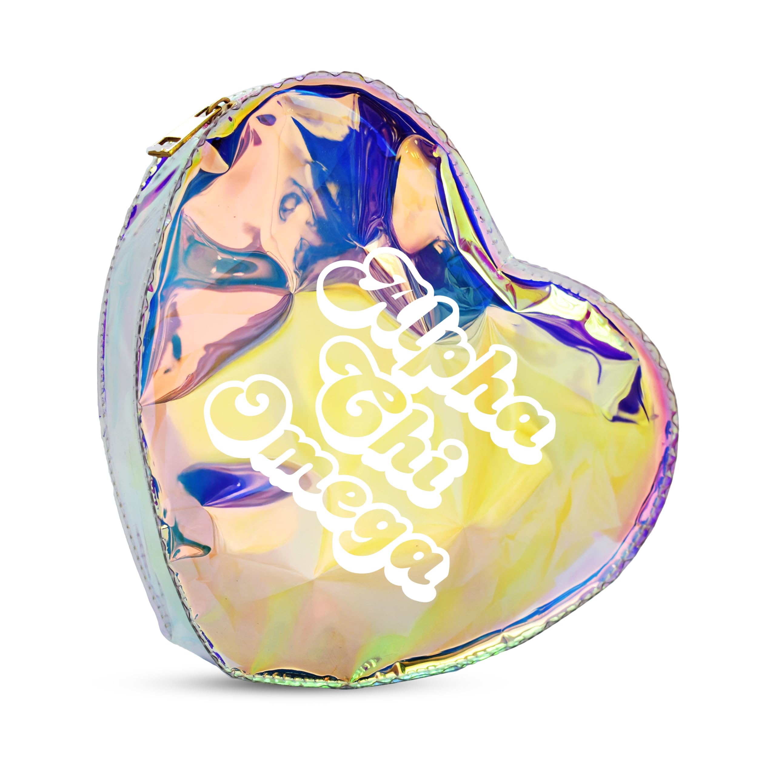 Sorority Shop Alpha Chi Omega Heart Shaped Makeup Bag