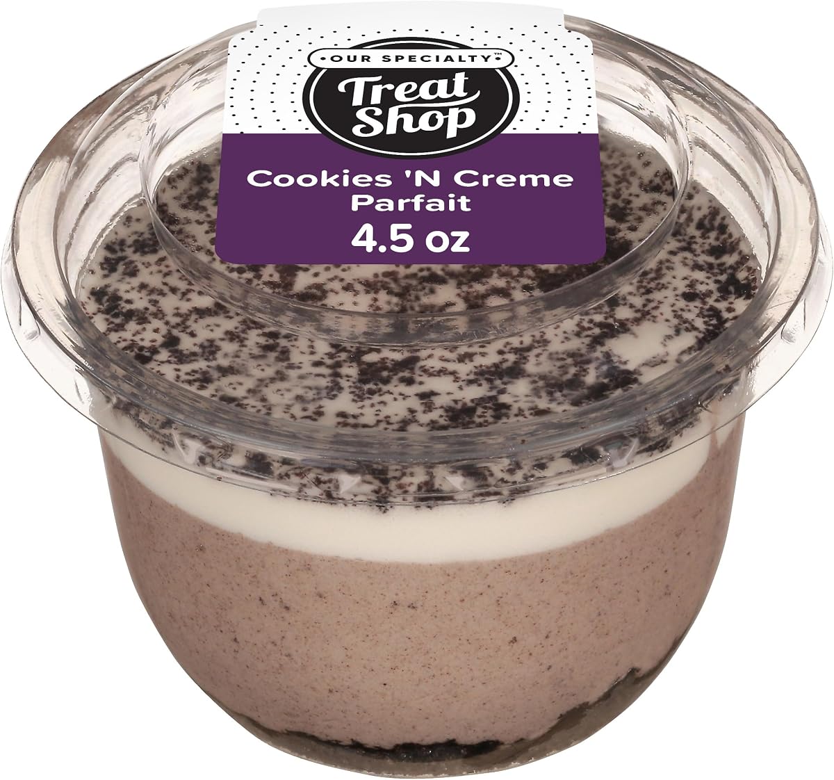 Nuestras tazas especiales de parfait Cookies N Creme, postres individuales, golosinas congeladas, 4.5 oz