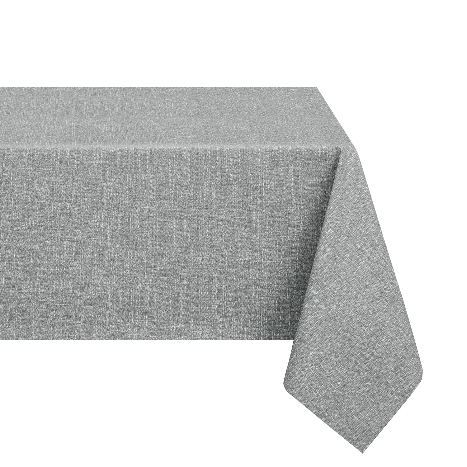 Nappe de table anti-tache en PVC gris 140x200 cm pour fête et anniversaire