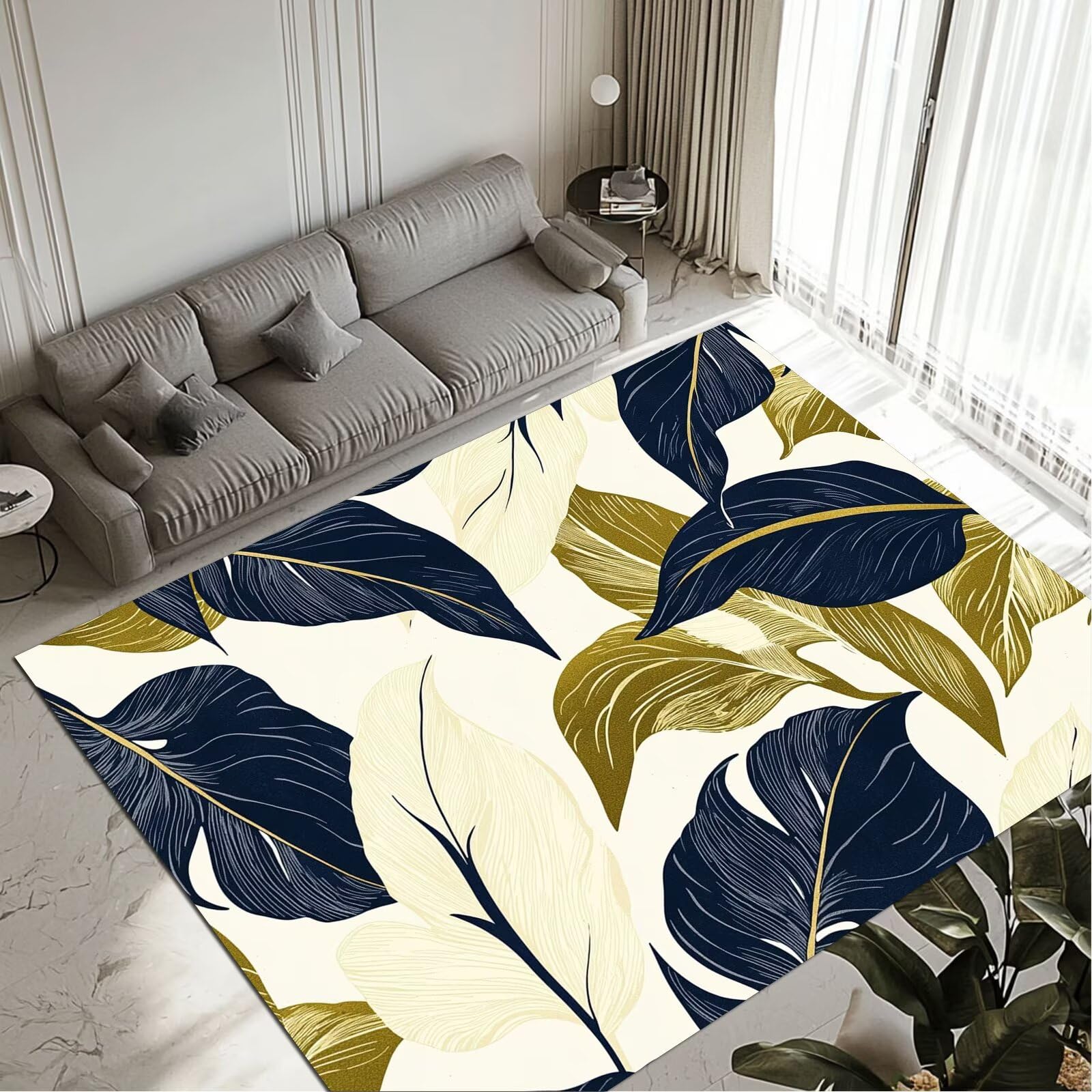 Tapis de chambre adulte motif Leaves pour une décoration sereine
