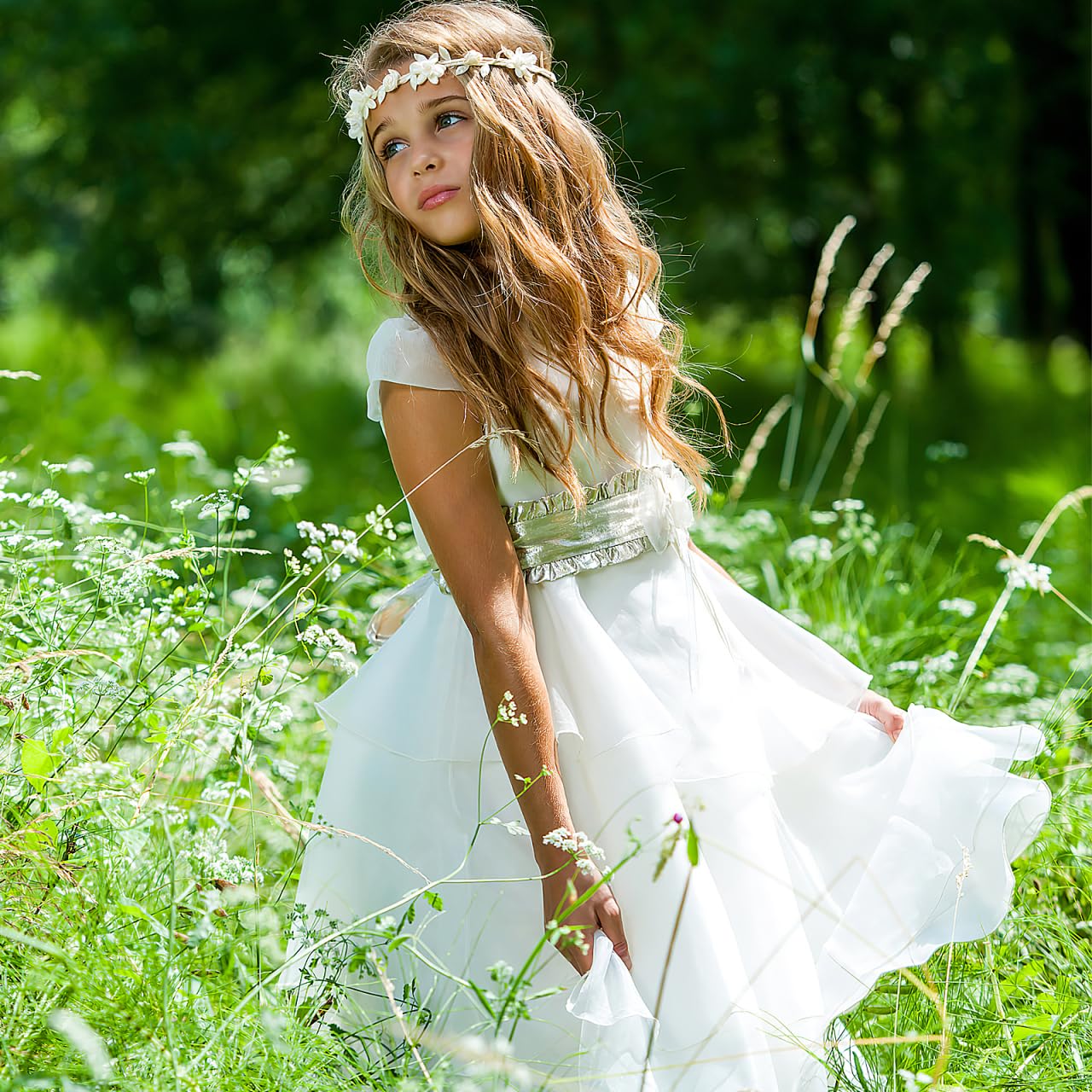 iplusmile Falda para niña: 3 pendientes de aro para niñas de 4 a 10 años - vestido de princesa