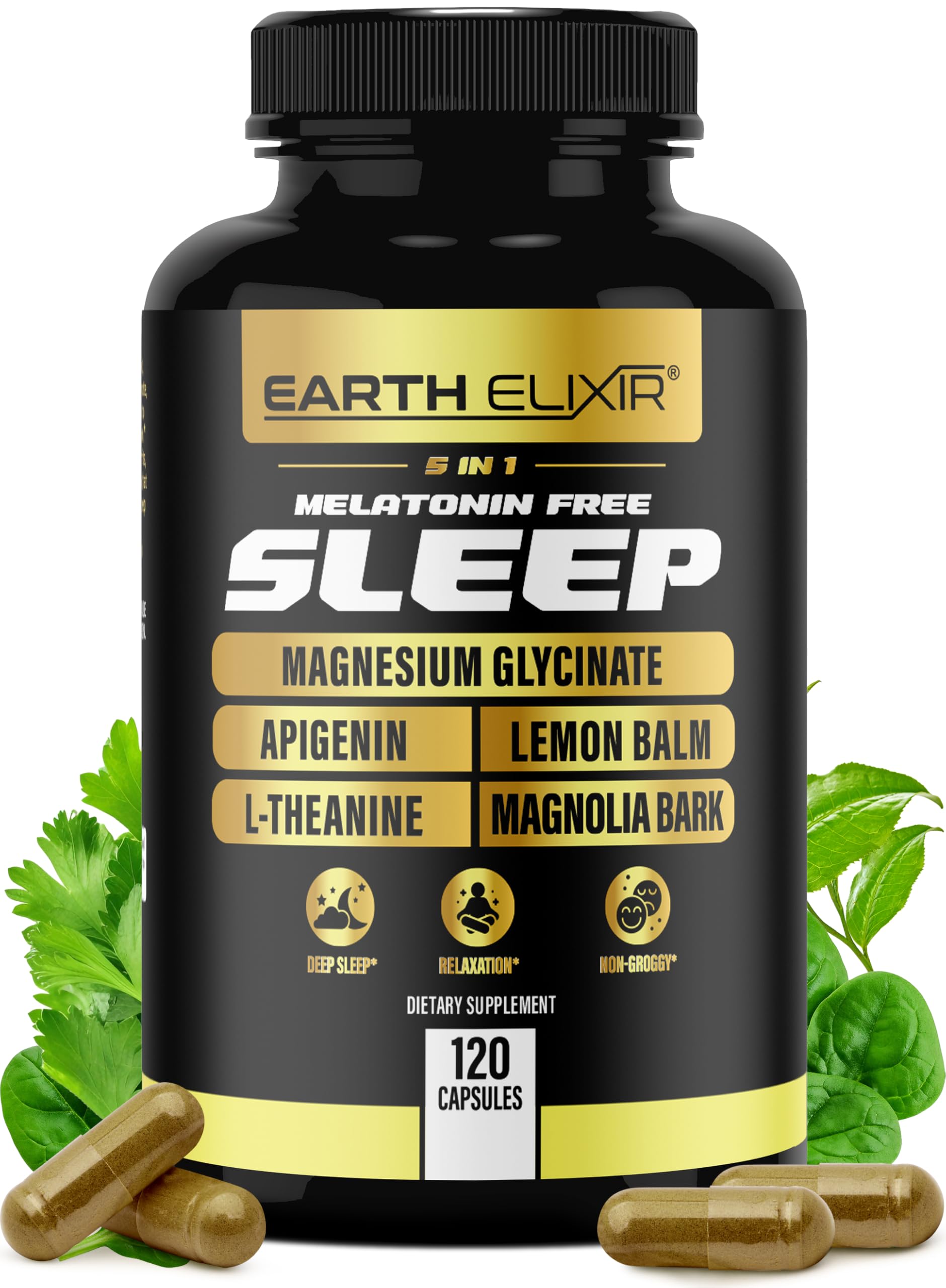Amazon.com: Earth Elixir 5-in-1 Melatonin Free Sleep Aid