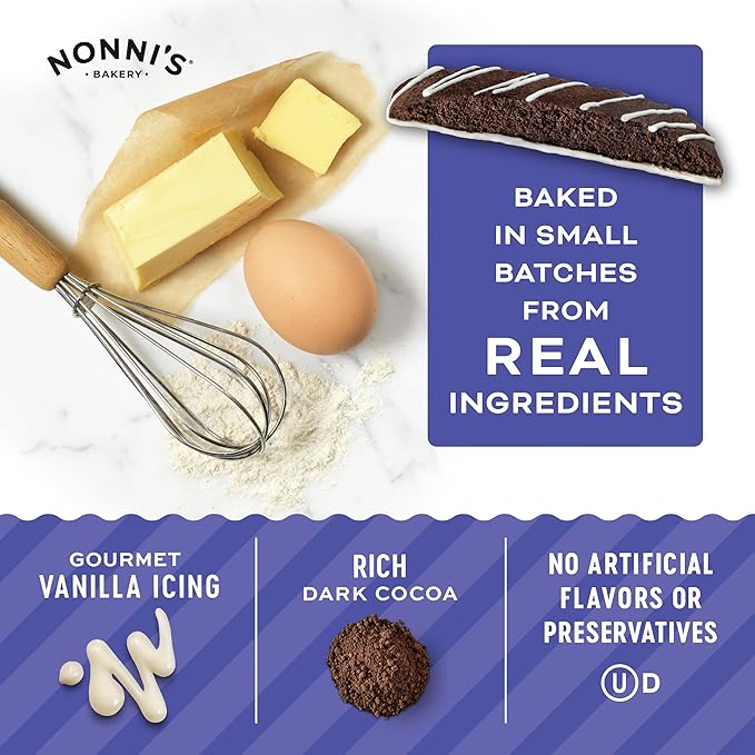 Nonni's Cookies & Crème Biscotti, Galletas de Chocolate, 3 Paquetes miniatura 5