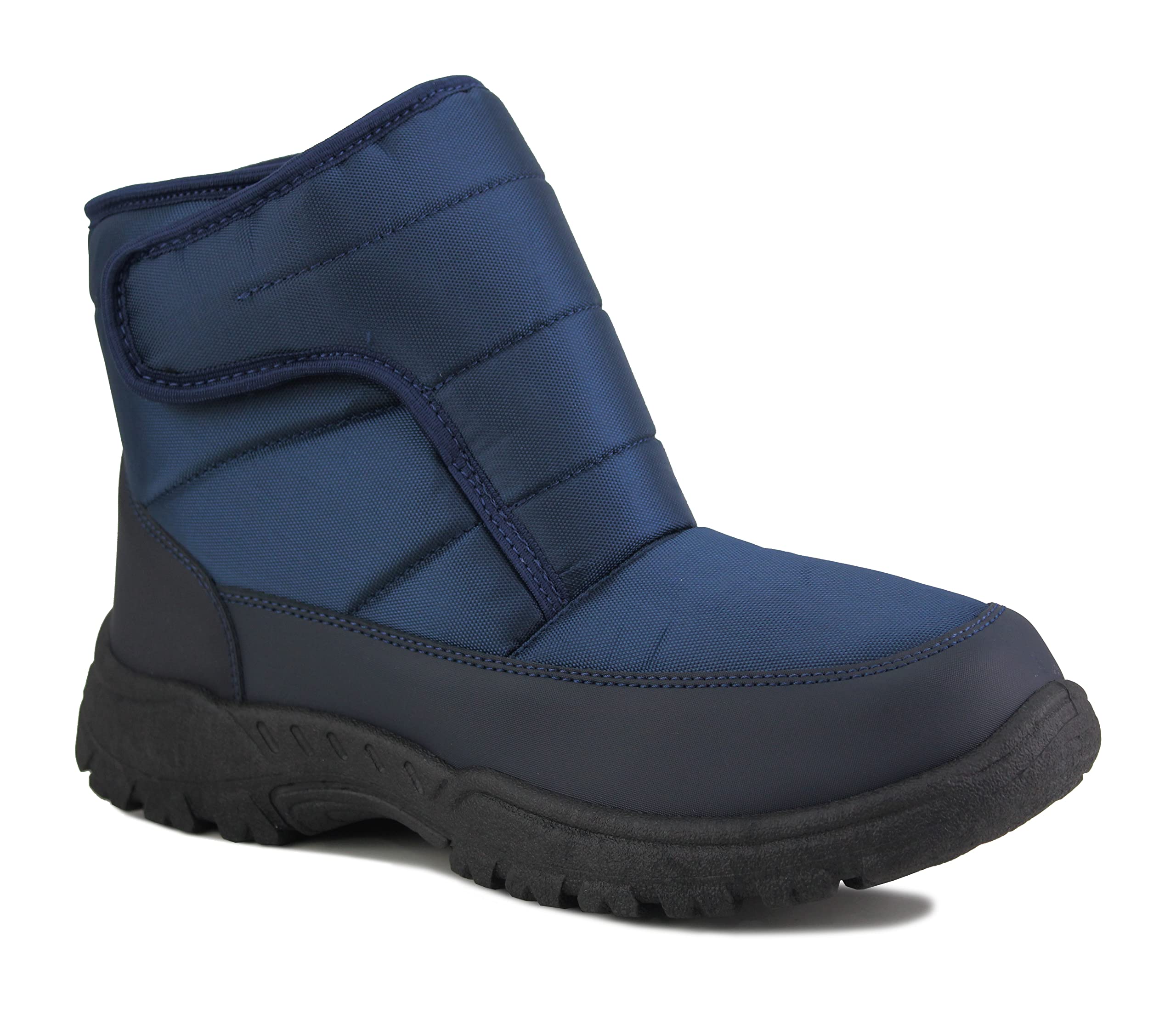 Cushion WalkMens Thermal Fleece Lined Winter Touch Fasten Warm Thermo-Tex Insulated Ankle Snow Boots