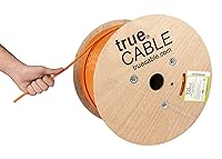 Vista 9 de TRUE CABLE Cable Ethernet a granel de elevación blindada Cat6A, 1000 pies, azul, cobre sólido desnudo 23 AWG, 750 MHz, F/UTP, PoE++ 100 W