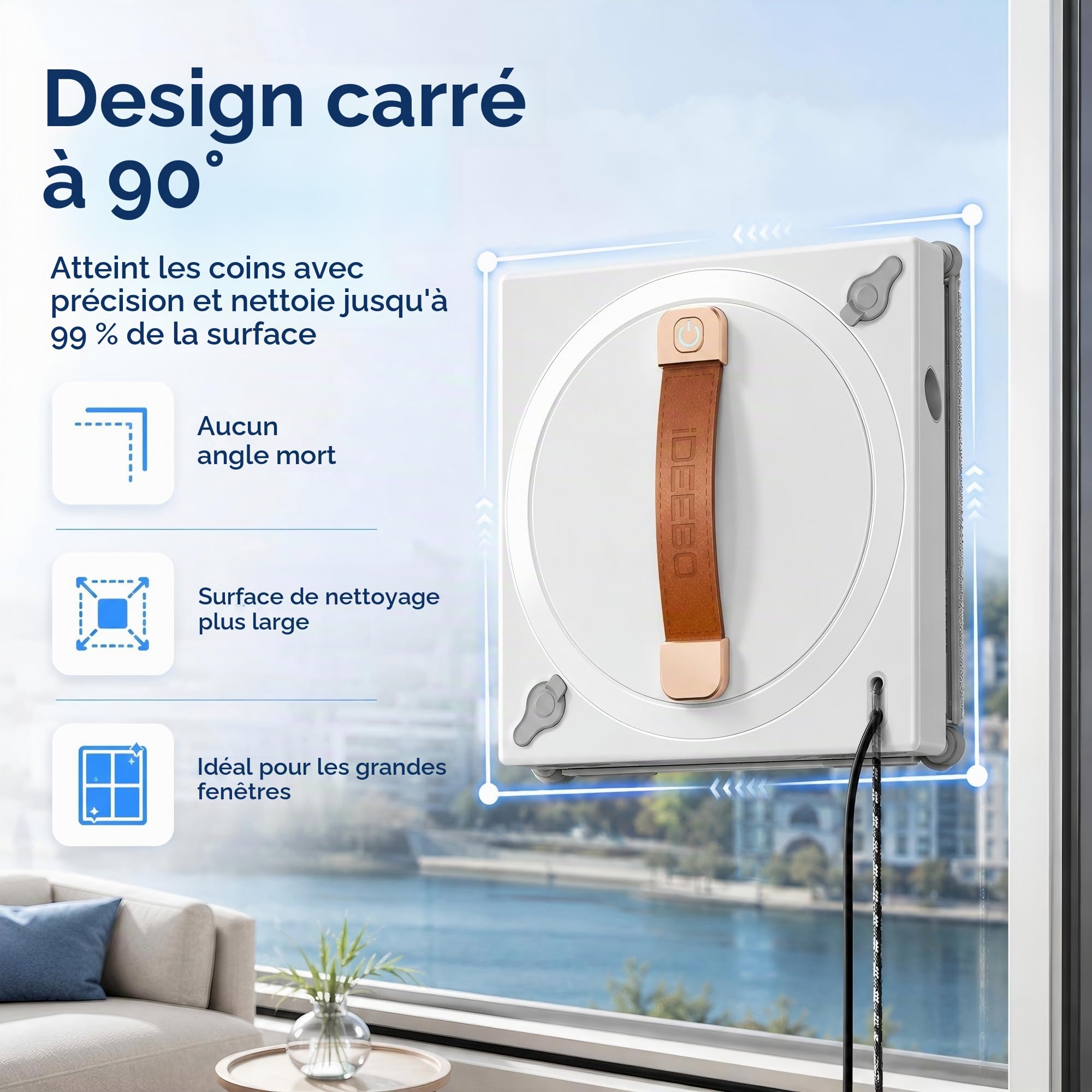 Robot nettoyeur de vitres G500 avec système de pulvérisation double