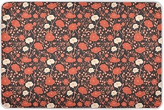 Colchoneta de cama reutilizable extra grande, color blanco, rojo, suave, absorbente, para cambiar pañales, lindas alfombrillas para orina para bebés y niños pequeños, 52 pulgadas de largo x 34