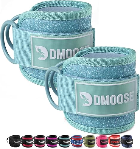 Miniatura 23 de DMoose Fitness Ankle Strap for Cable Machine - One Size Fit with Premium Padding Cuffs, Ankle Bands for Working Out, Booty Workouts, Leg Extension,