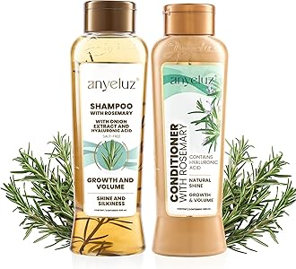 Rosemary Shampoo and Conditioner Set - With Hyaluronic Acid and Natural Extracts, Strengthens and Hydrates Hair for Shine and Vitality - ¡Tu Cabello Fuerte!