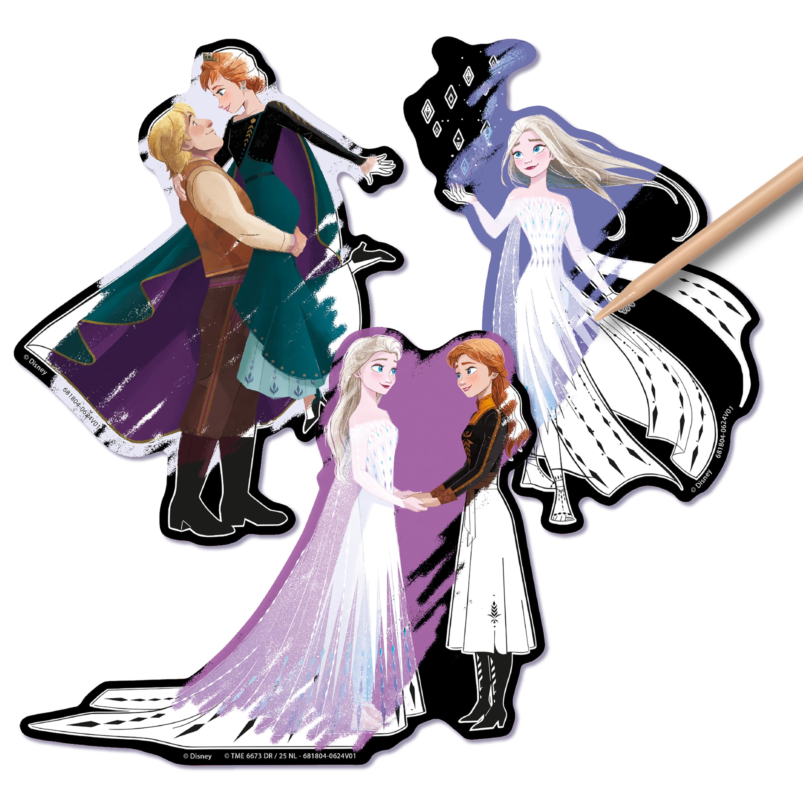 Disney Frozen Scratch Art Stickers, Character Design Collection