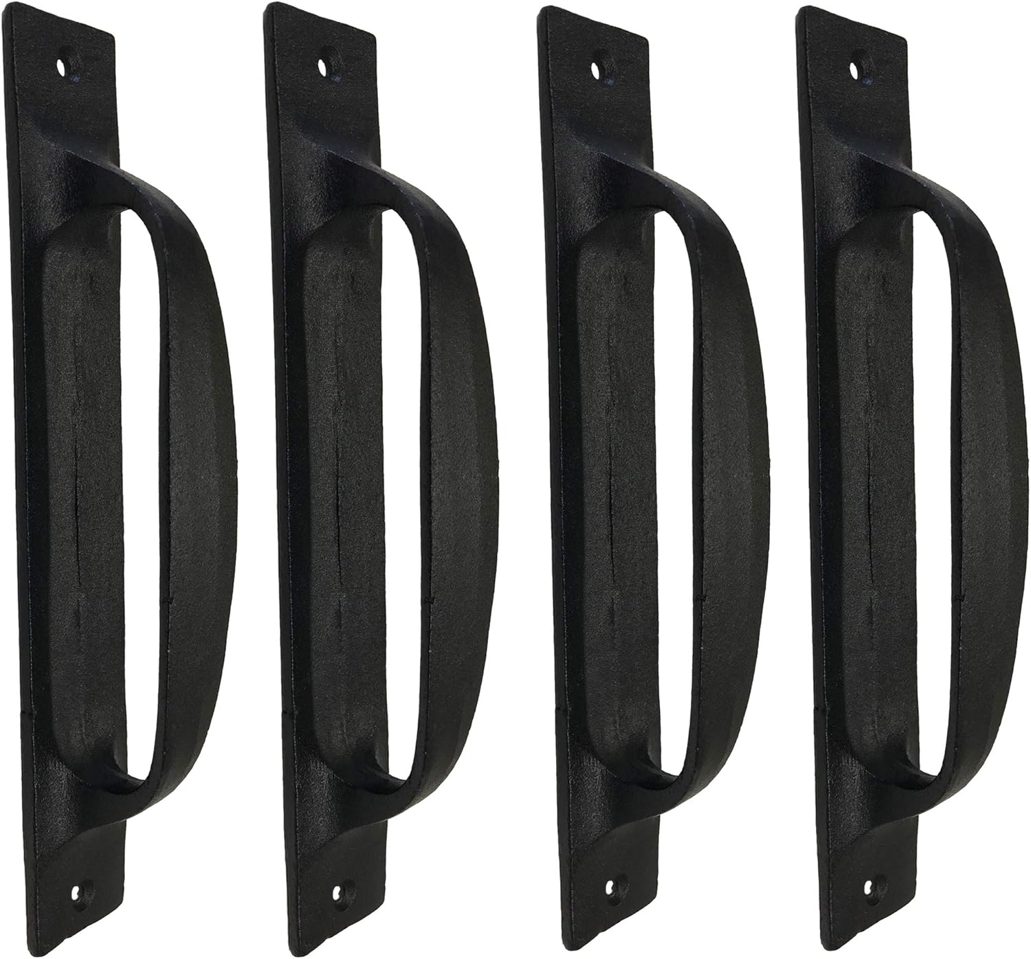 6.5" Flat Iron Handle - DS-03 - for Gate, Garage, Closet, Cabinet, Sliding Barn & Shed Doors - in Vintage Black Wrought Iron Finish for Interior & Exterior Designing - DS-03 Blk (4)