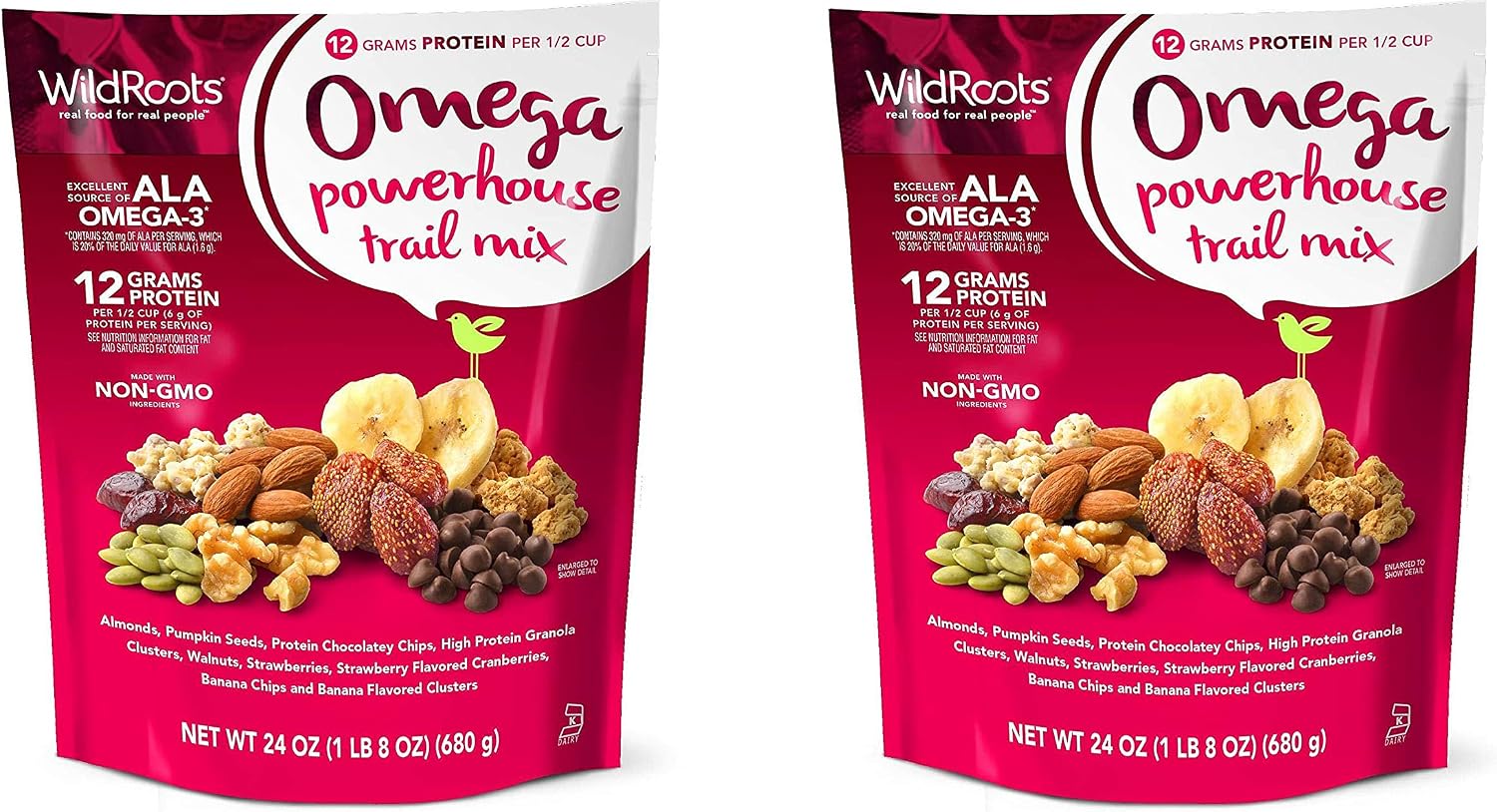 Wildroots Omega Powerhouse trail Mix 24oz Pack of 2