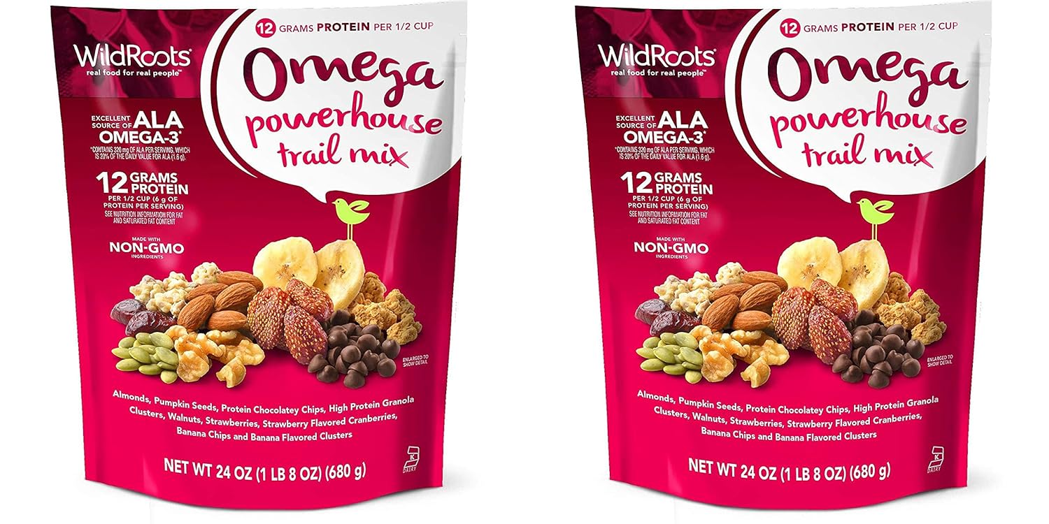 Wildroots Omega Powerhouse trail Mix 24oz Pack of 2