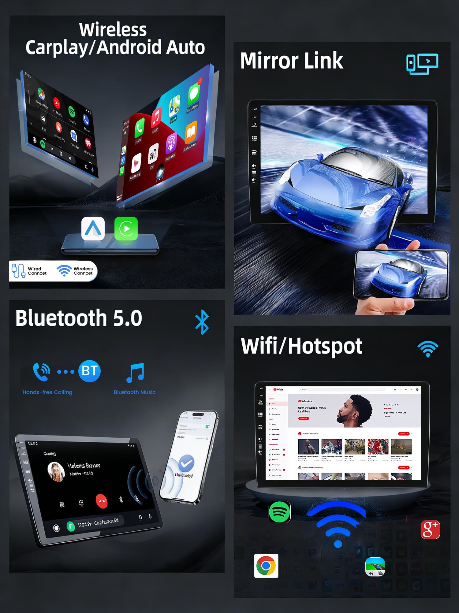 [6+128GB] Keconsing 9 Zoll Android 15 Autoradio for Renault Dacia Duster Logan Sandero Dokker Lodgy Radio Carplay Stereo Wireless Car Play GPS Auto Navi Bildschirm Bluetooth Navigation Player