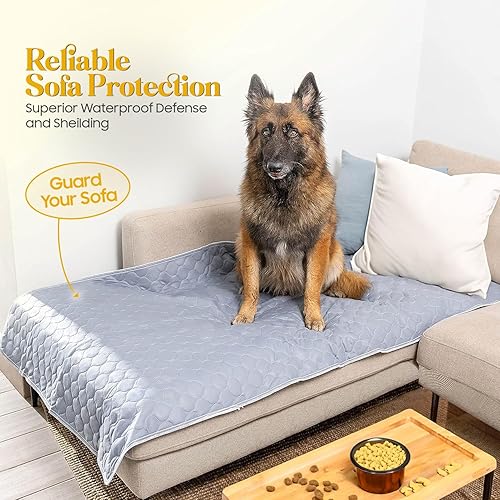 Miniatura 6 de Almohadillas lavables grandes de 65 x 48 pulgadas para perros, almohadilla antideslizante para parto, absorbente y agradable, reutilizable, para