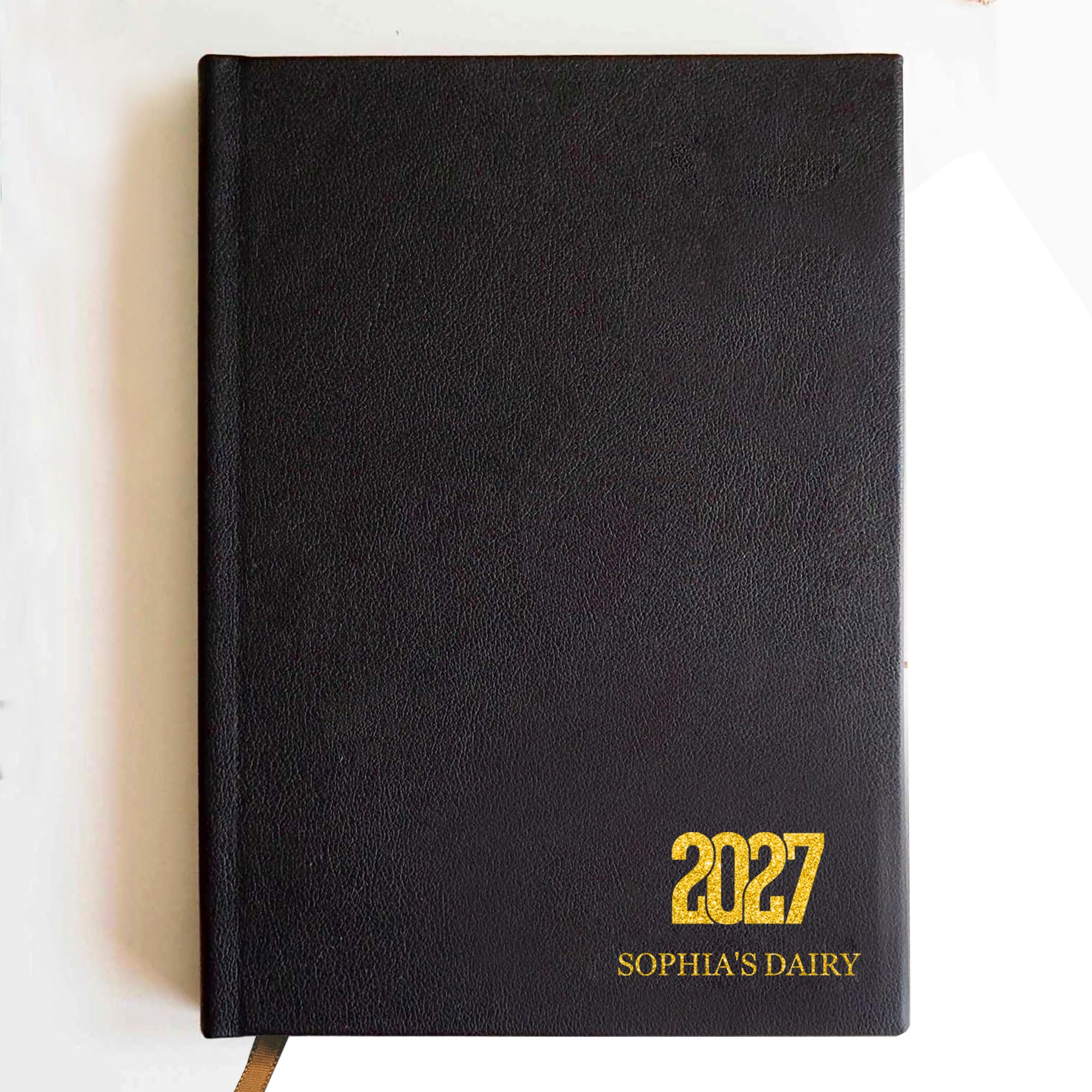 2027 Diary Personalised Daily Notebook 2027 A5 Page a Day Diary Planner Student Monthly Daily Planner Diaries Custom Gift for Christmas Home Office Teachers Friends (Design 2)