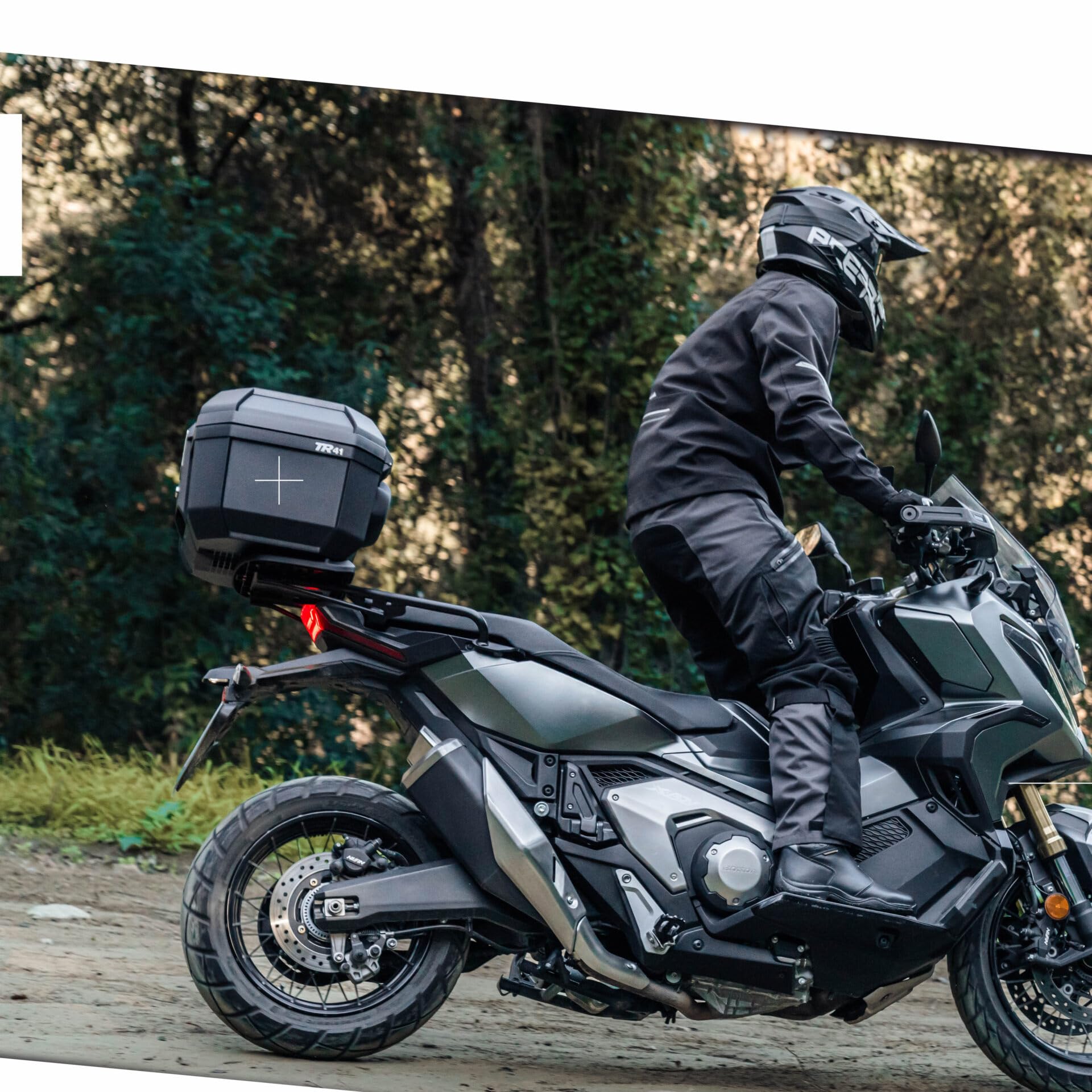 Generico TR41 TOP CASE VALISE BAULETTO MOTO SCOOTER TR 41 L + DOSSIER compatible avec les supports et plaques SHAD
