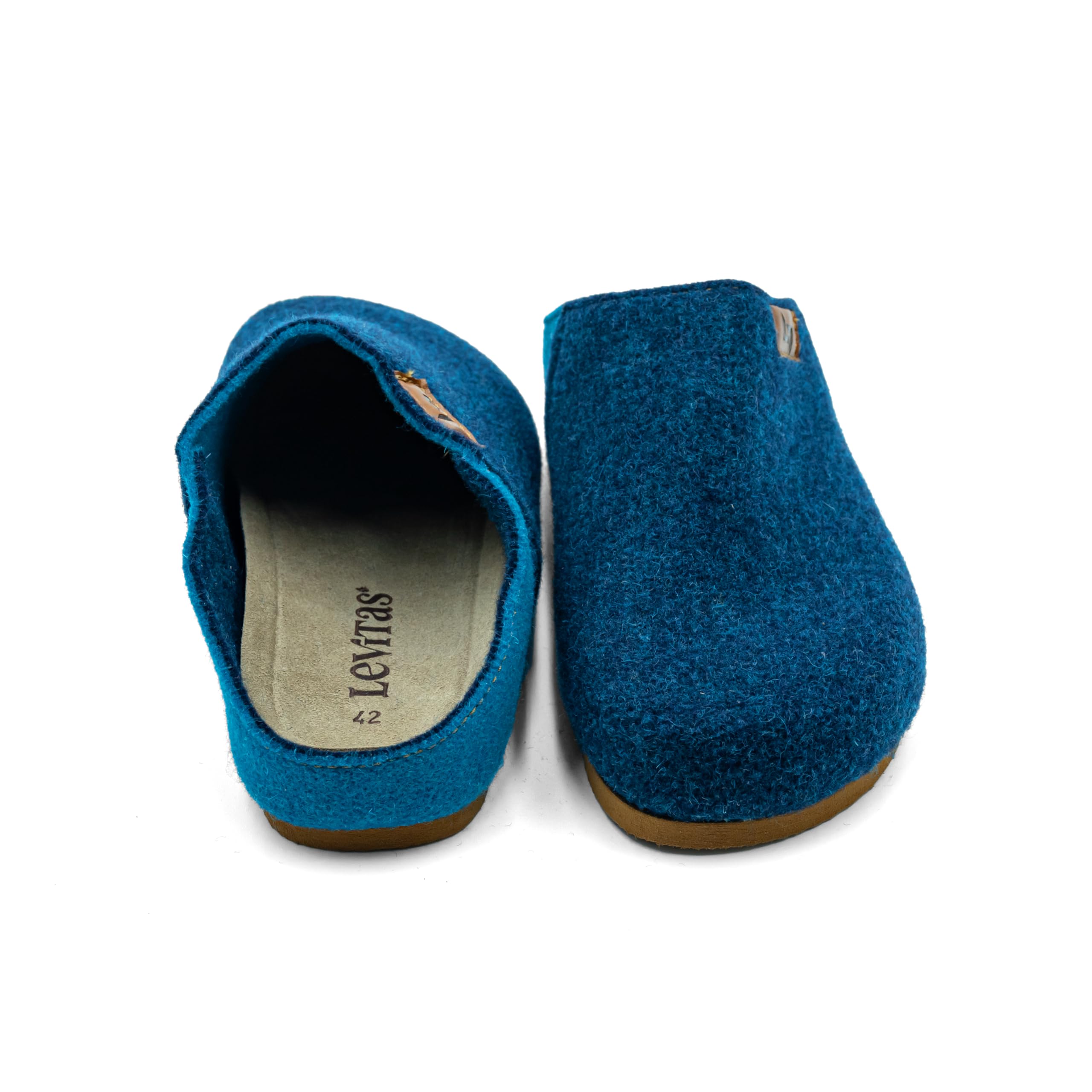 LEVITAS - HOT 01 - Pantofole in Lana Agugliata | Suola in Microporosa, Antiscivolo, Senza Tacco | Made in Italy