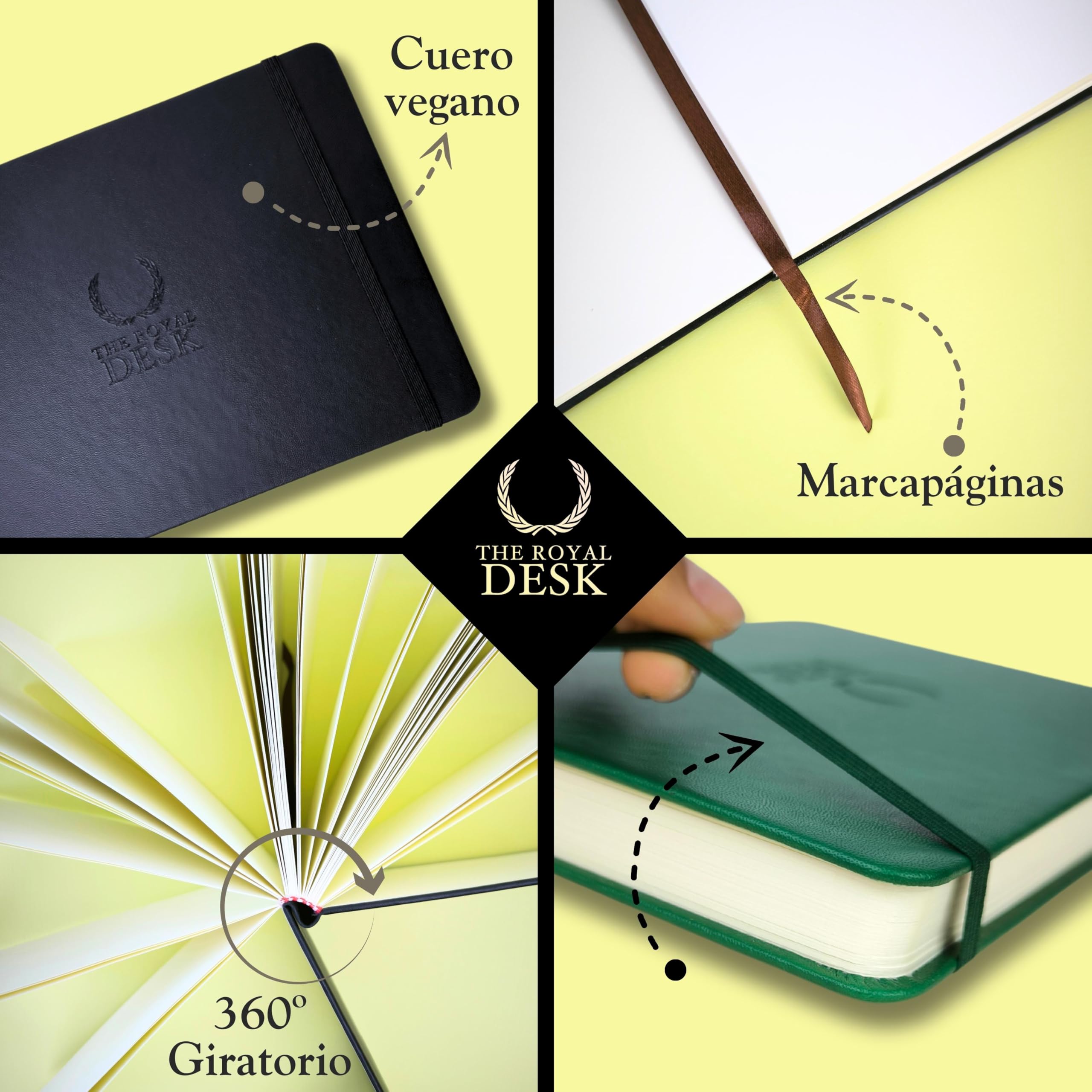 Professionelles Skizzenbuch A5 – Hardcover, 80 Blatt, 140 G/m², Elfenbeinfarben, Mit 6 Stiften