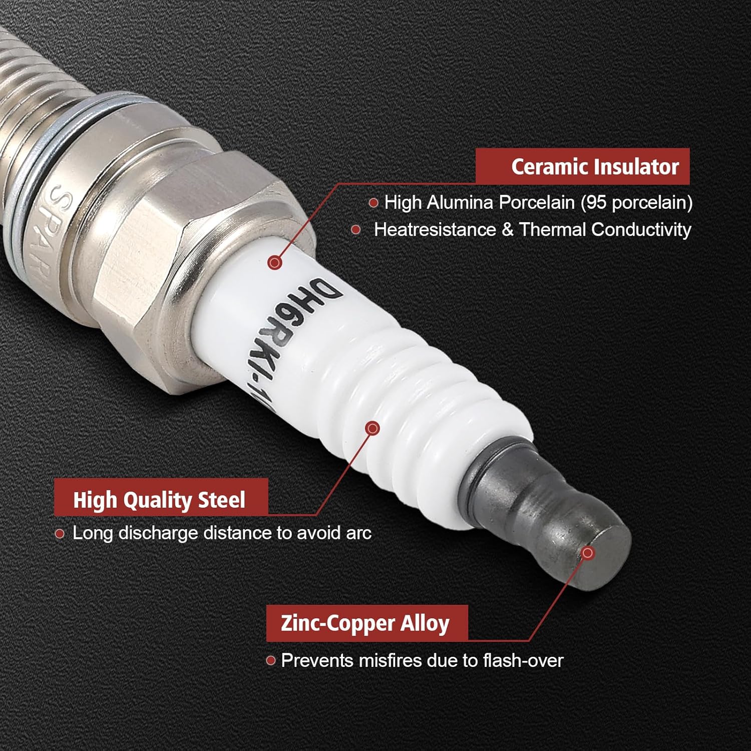 UF652 Ignition Coil Pack & Iridium Spark Plugs Compatible with Hyundai Accent Veloster Kia Rio Soul 1.6L L4 2012-2019 UF652 Coil Pack Sets of 4