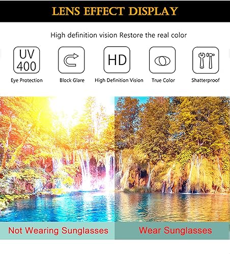 Vista 7 de EYLRIM Gafas de sol de marco cuadrado grueso para mujeres y hombres, lentes de sol rectangulares gruesos a la moda