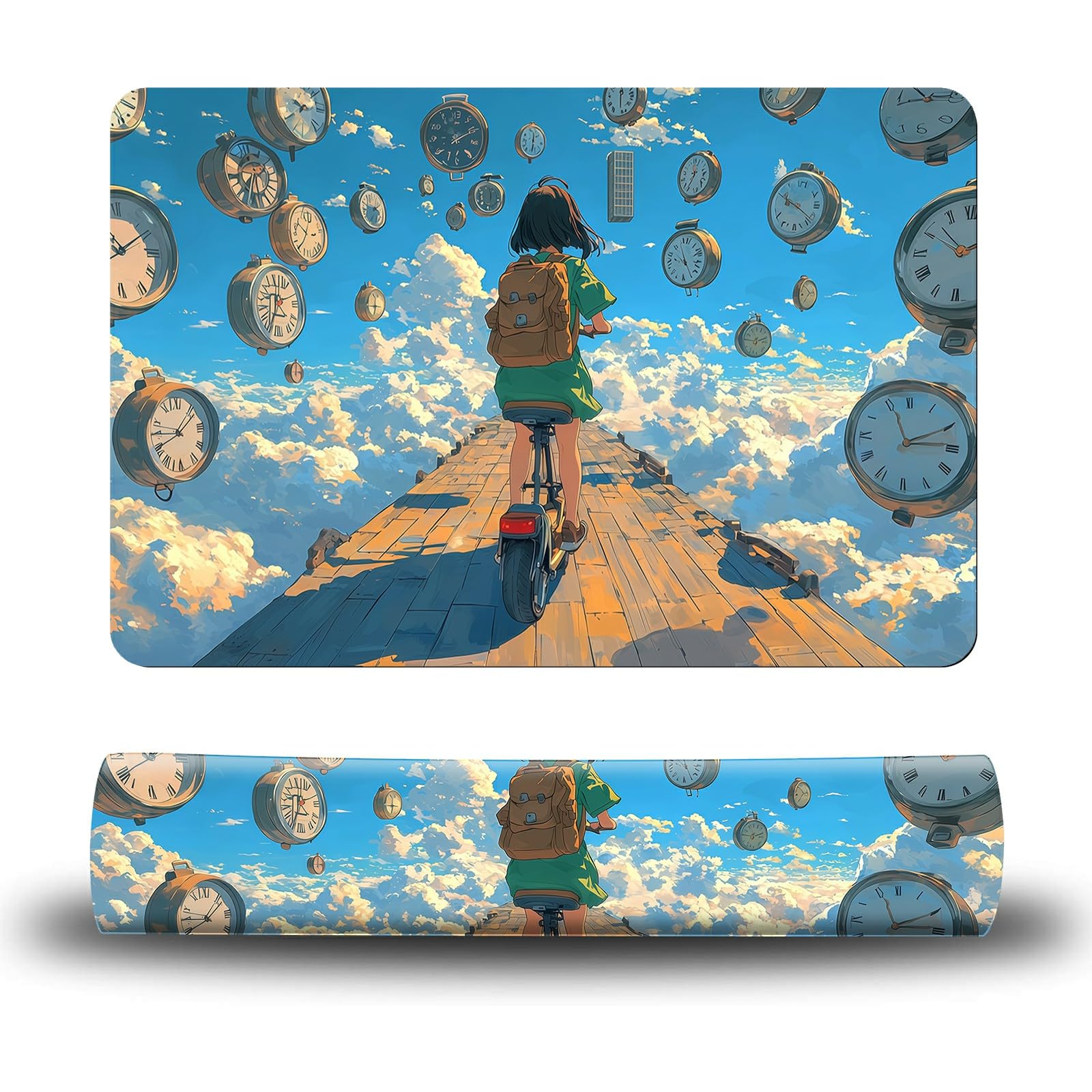 Dikoer Dog Food Mat, 15.7" x 23.6" Absorbent Pet Feeding Mat for Food and Water, Waterproof Diatom Mud Pet Placemat with Non-Slip Rubber Backing, Easy Clean Cat Bowl Mat for Floors - Tianqiao Girl