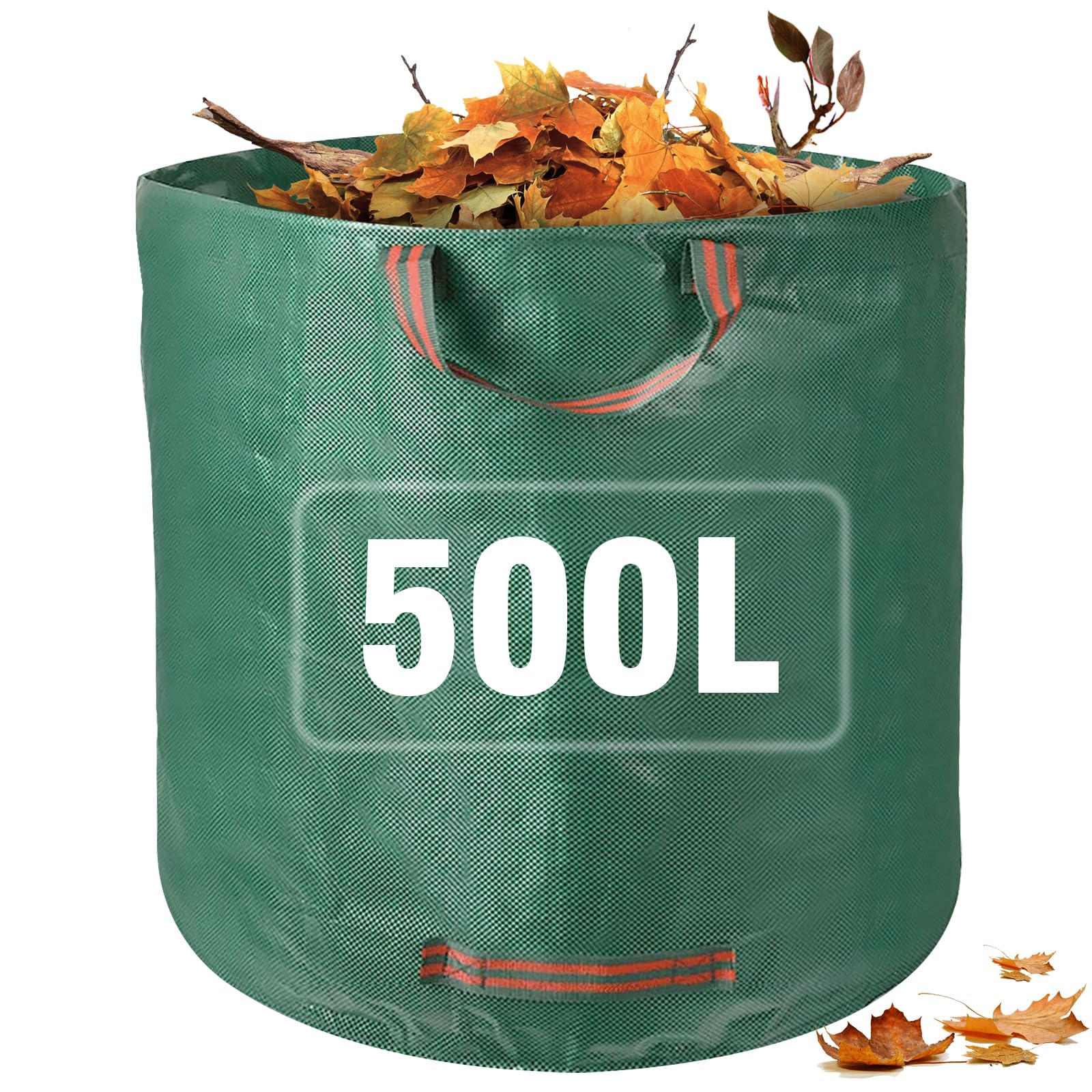 Confezione da 2 sacchi da giardino antistrappo, sacco per rifiuti da giardino da 500 l, autoportante, grande sacco con manici, impermeabile, pieghev | Leroy Merlin