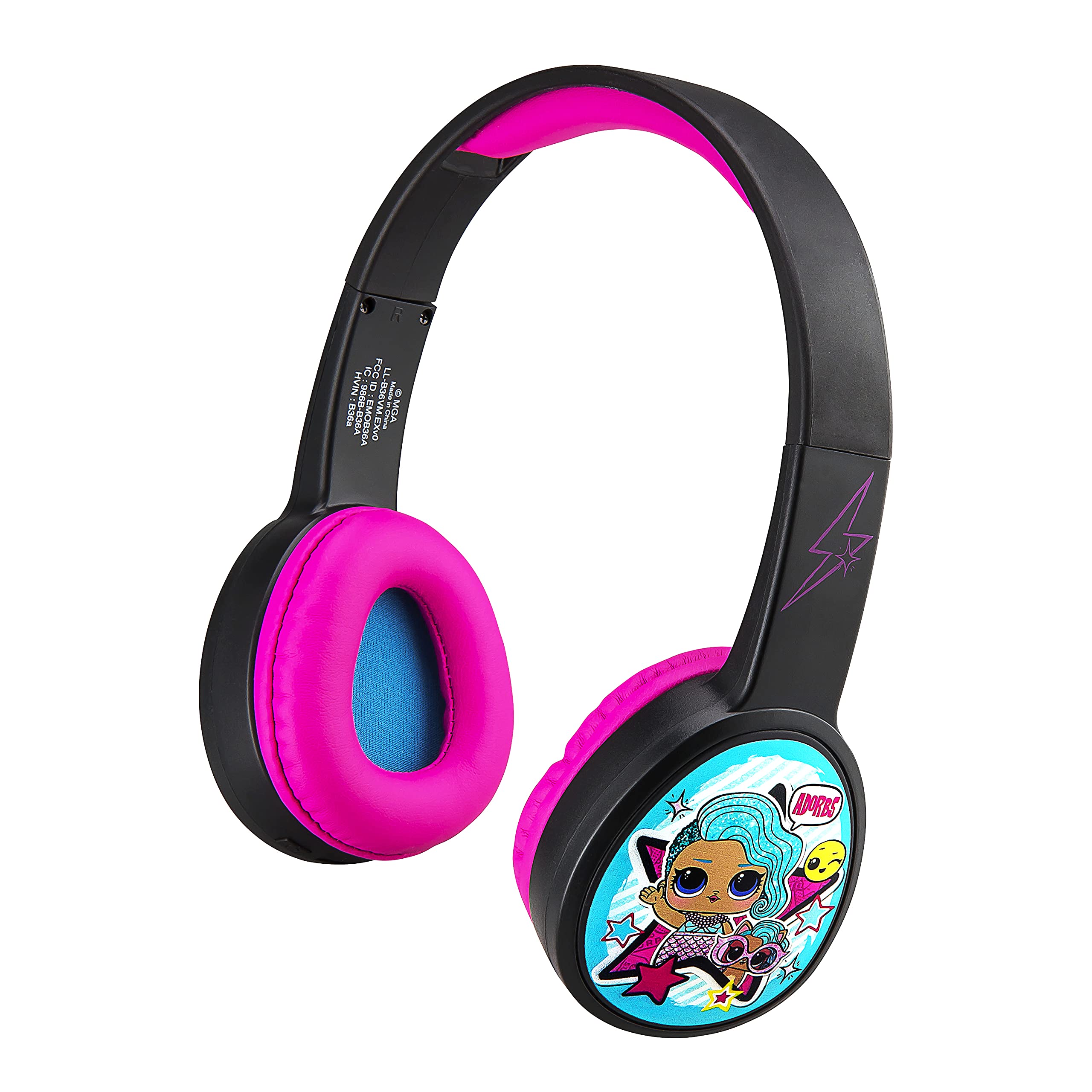 EKIDS LOL Surprise! Remix - Auriculares inalámbricos con Bluetooth LL-B36V, Color Morado