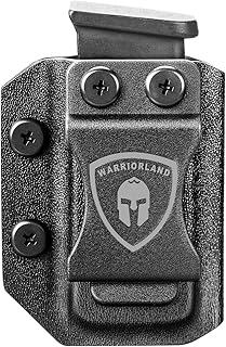WARRIORLAND Compatible with Glock 43X / G43X MOS Mag Carrier IWB/OWB Magazine Holster 9mm/.40 Stack Fit: G43X / 43X MOS Magazine, Not Fit Glock 43 - WARRIORLAND