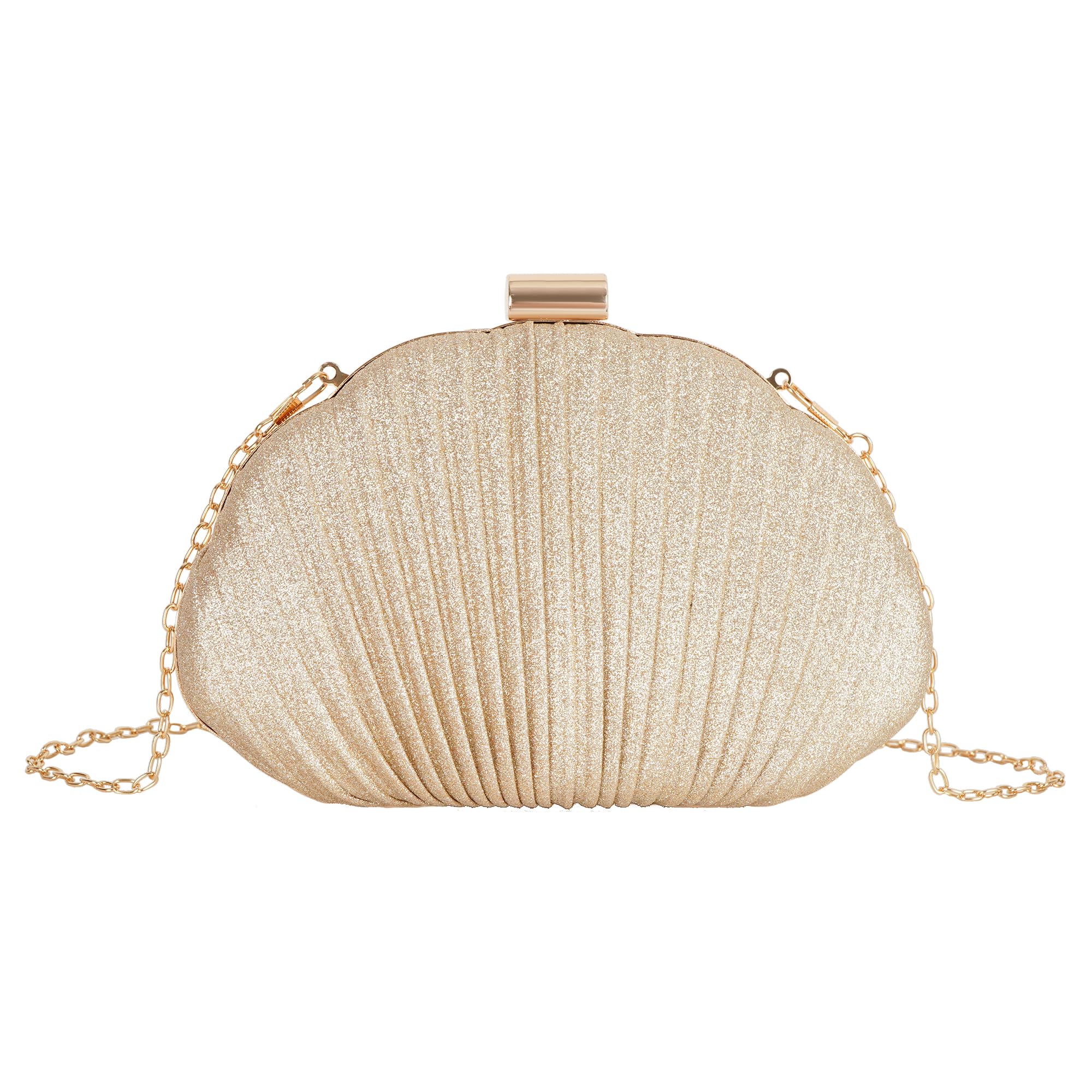 Women Seashell Evening Bag Purse Mermaid Chain Strap Clutch Handbag Shoulder Bag