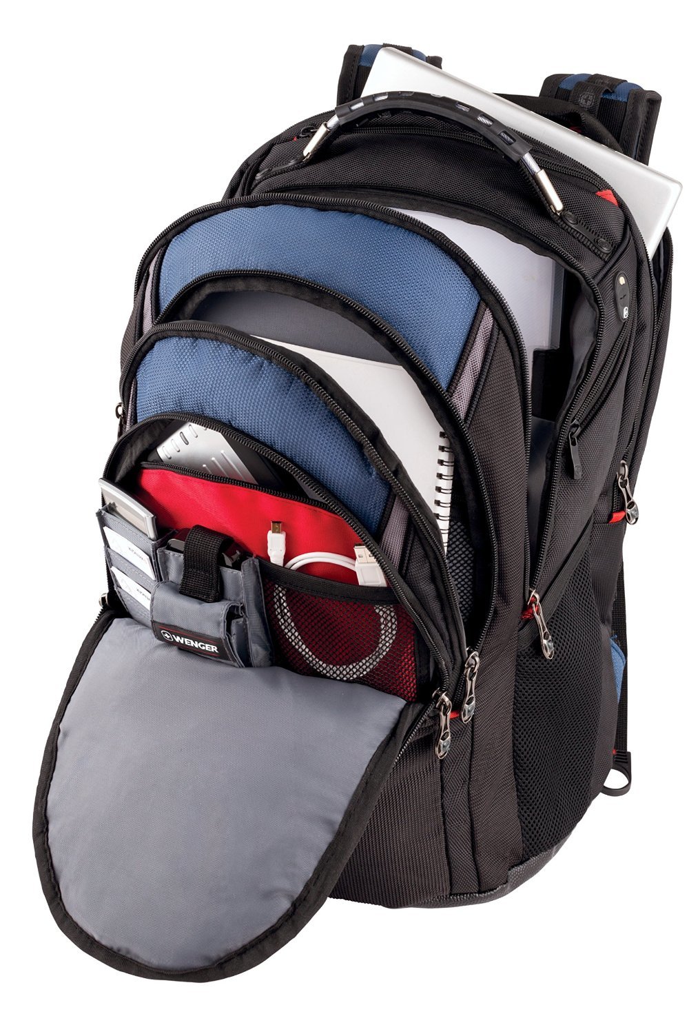 WENGER BC Sacoche pour ordinateur portable, ordinateur portable, porte-documents, organiseur, pour homme et femme, pour le bureau, les voyages d'affaires, université, noir