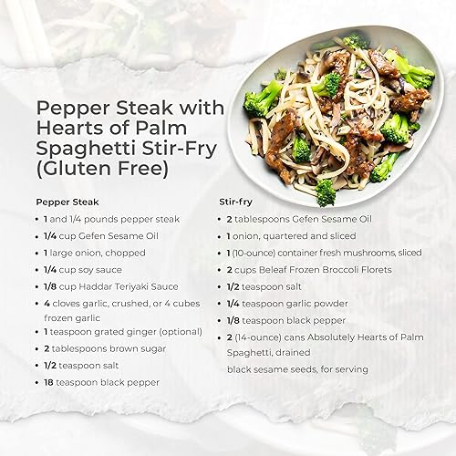 Miniatura 3 de Absolutely Espaguetis de palma sin gluten, 14 onzas (paquete de 6)  Alternativa a pasta baja en carbohidratos, natural y saludable, a base de