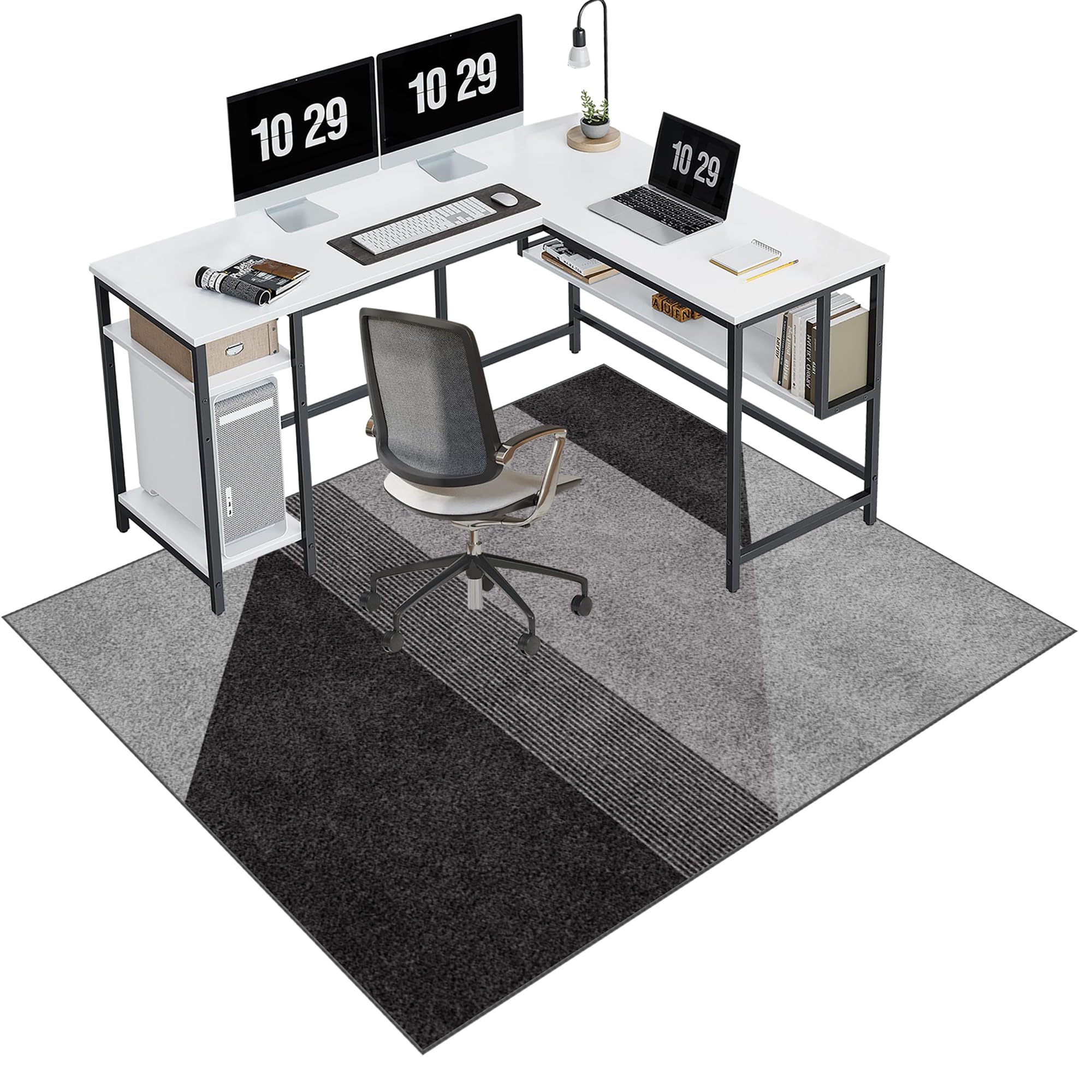 EYKWKB 100 x 120 cm Heavy Duty Office Chair Mat for Hard Floors | Floor Protector for Rolling Chair | Desk Protector Mat | Floor Protection Mat | Gaming Chair Mat for Carpet Floors