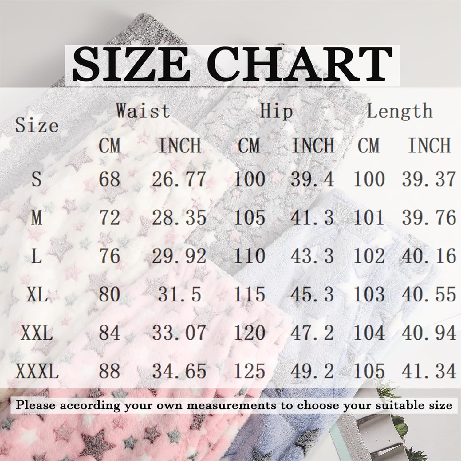 Pajama Pants Women Plush Fluffy Fleece Lounge Fuzzy Warm Pj Bottoms Star Graphic Flannel Loungewear Pant