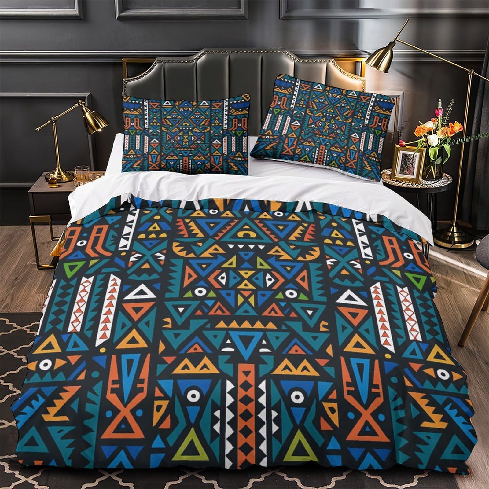 Housse de couette oiseaux 3D parure de lit de luxe vintage super king 260x220
