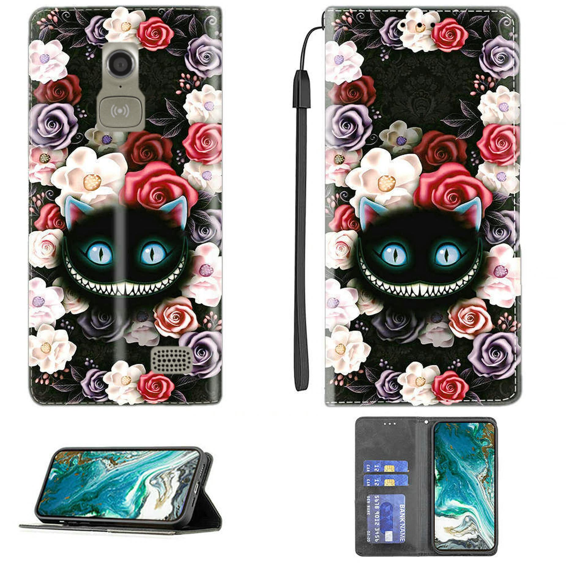 Aroepurt Case for Doro 8031 Case Compatible with Doro 8031 Phone Case Cover PU Leather Kickstand Magnetic Wallet Case CPT34