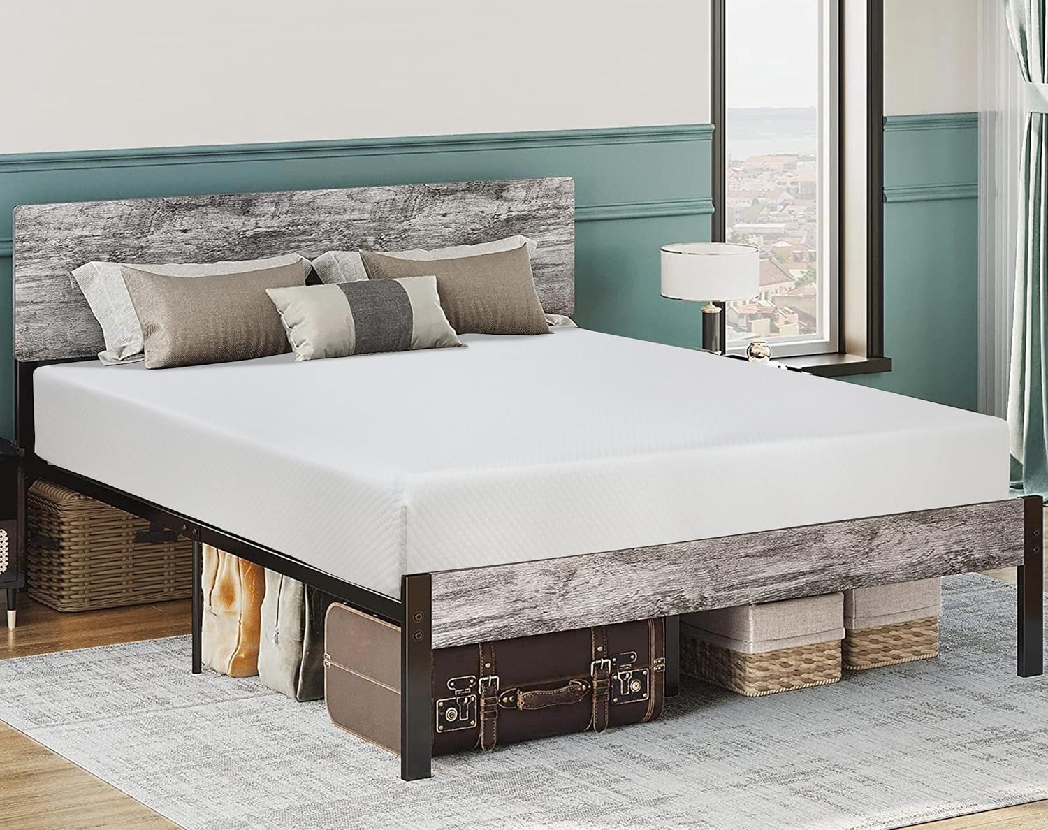 5/6/8/10/12 inch King Size Mattress with Cover, Cooling Gel