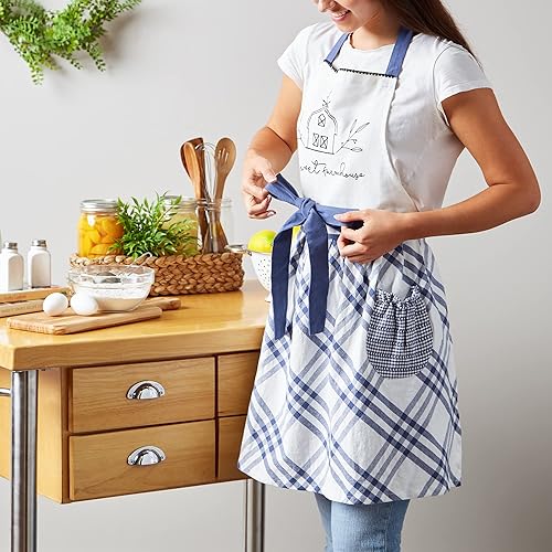 Miniatura 6 de DII Home Sweet Farmhouse Kitchen Collection, delantal, color azul francés