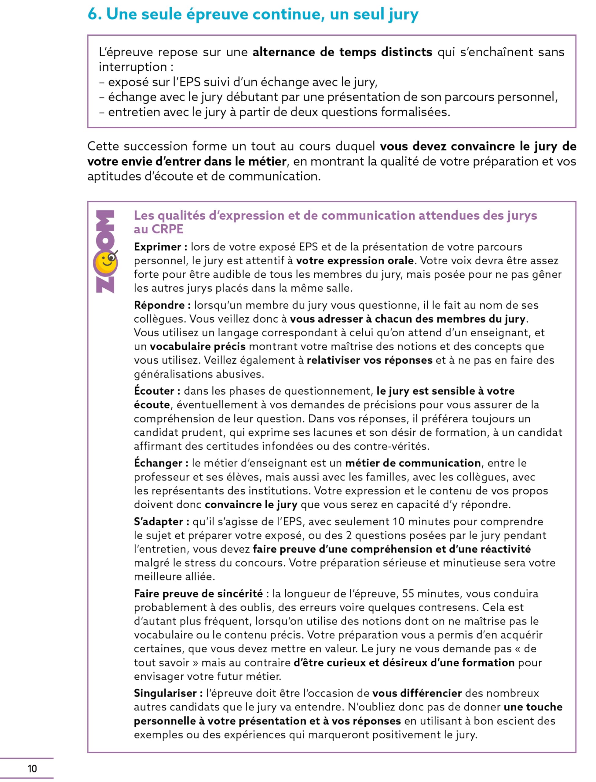 Réussir mon CRPE EPS et Projection dans le métier Admission concours L3 Oral 2026-2027