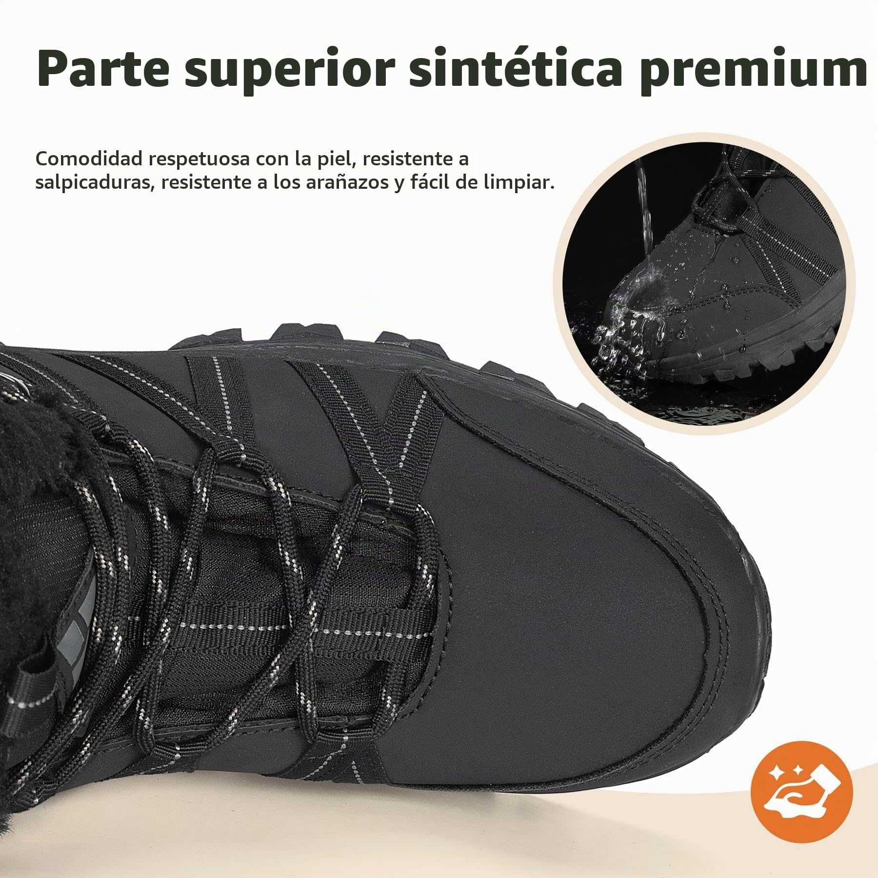 Mishansha Botas de Nieve Mujer Cálido Forrados Invierno Gr.36-42 | Botines Invierno,Antideslizante,Zapatos de Invierno,Cortavientos Botas Montaña,Senderismo Acampada