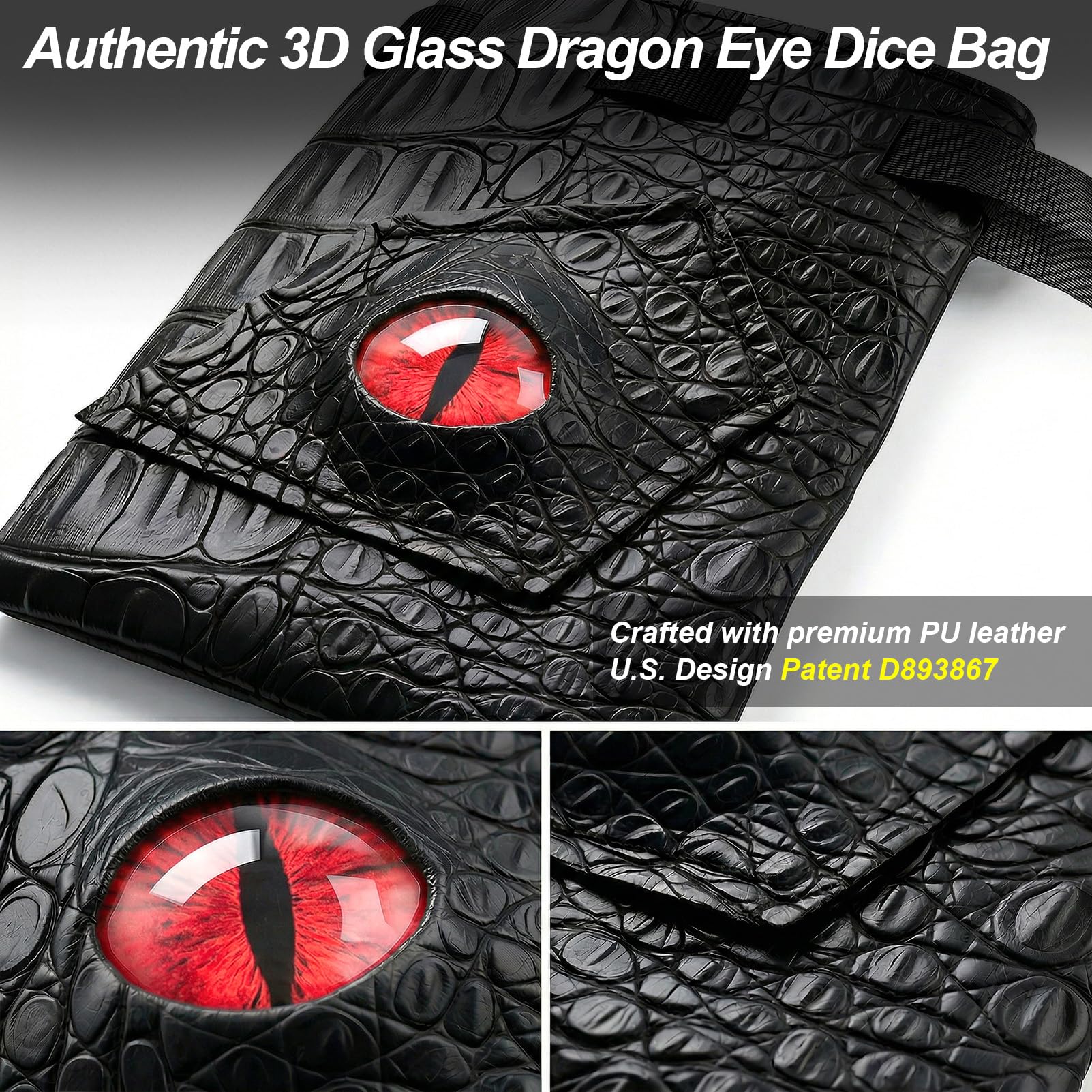 Amazon.com: Haxtec Dragon Dice Bag PU Leather DND Dice Pouch with