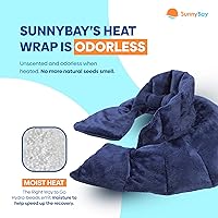 Vista 3 de SunnyBay Almohadilla térmica para microondas, envoltura térmica para cuello y hombros con cobertura adicional para aliviar el dolor de espalda