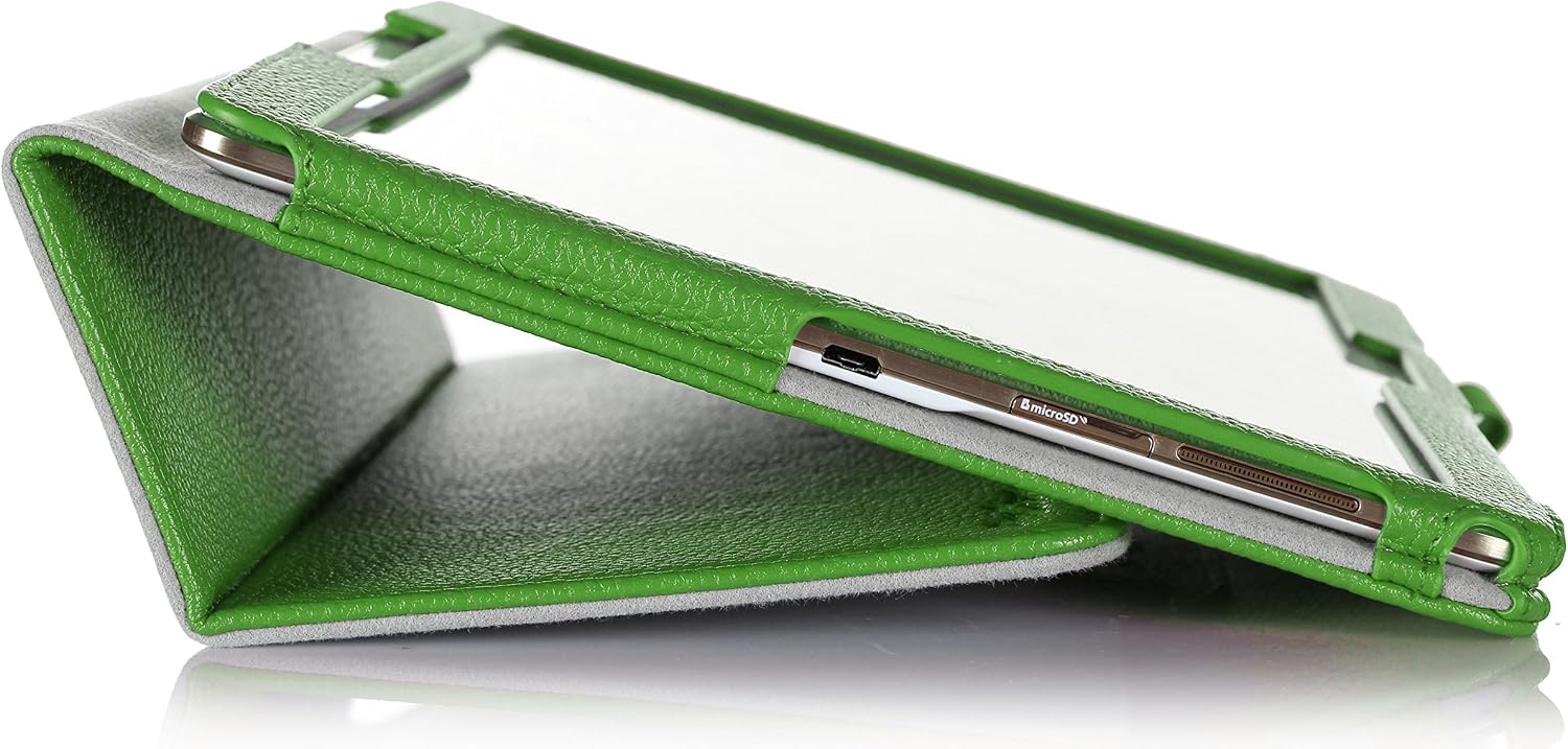 ProCase Galaxy Tab S 10.5 Case - Bi-Fold Flip Stand Cover Case Exclusive for 2014 Galaxy Tab S Tablet (10.5 inch, SM-T800), with Hand Strap, auto Sleep/Wake (Green)