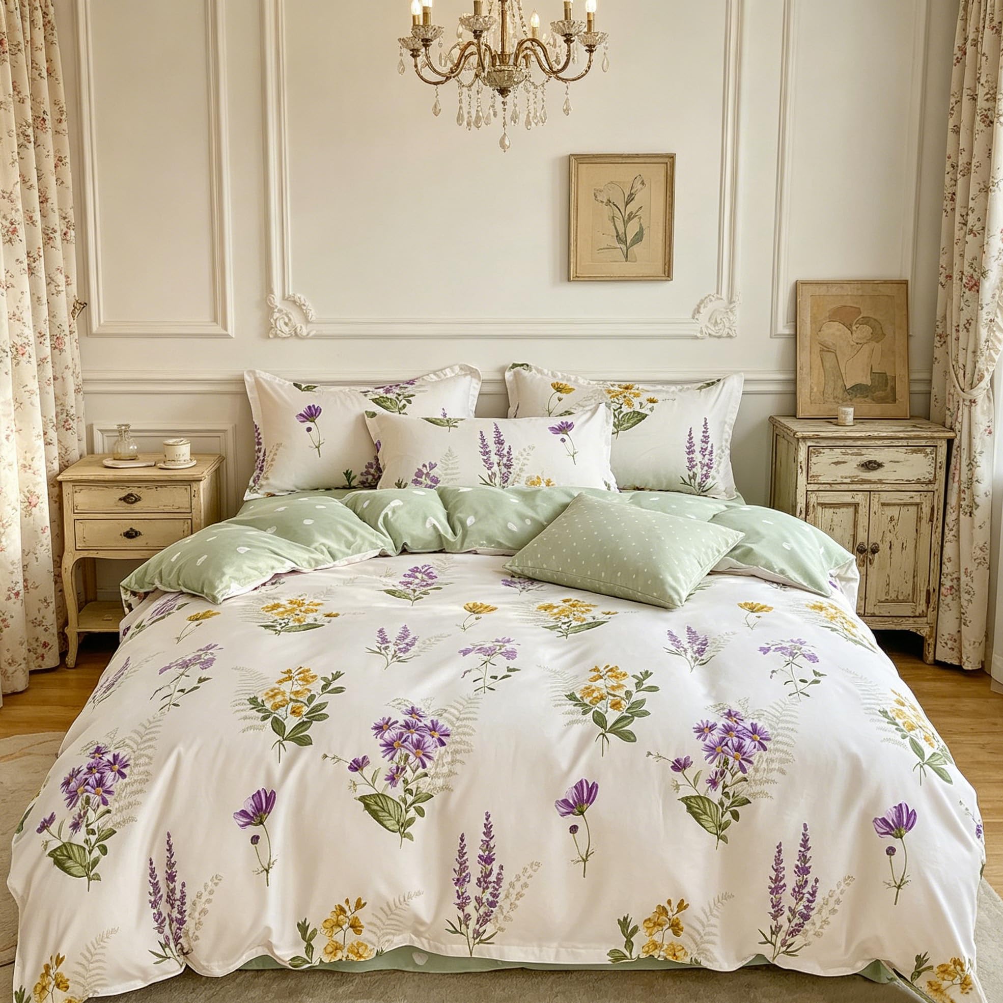 Parure de couette florale réversible pour changer de décor de chambre selon vos envies