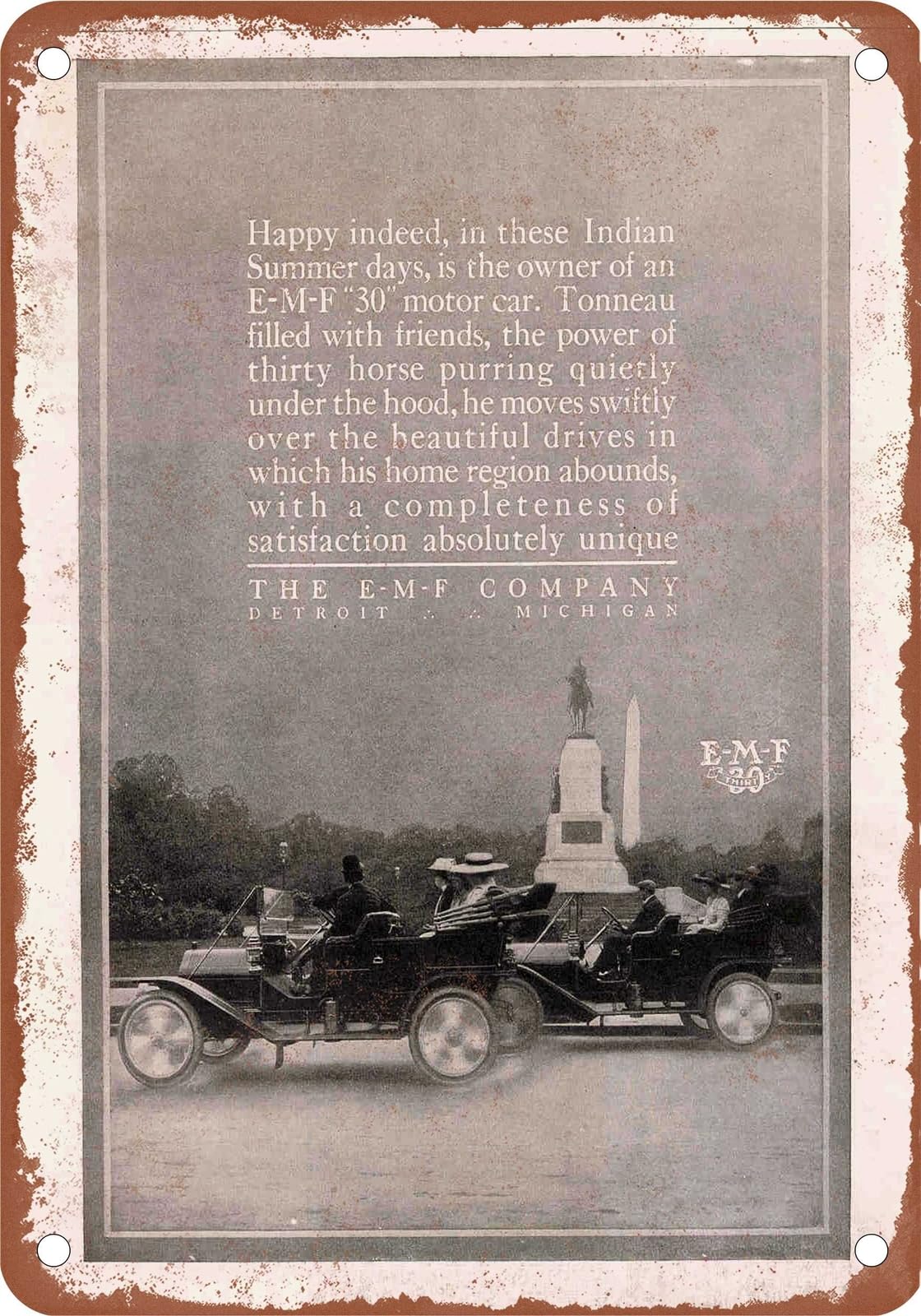 METAL SIGN - 1910 Studebaker Vintage Ad 02 - Old Retro Rusty Look home decor