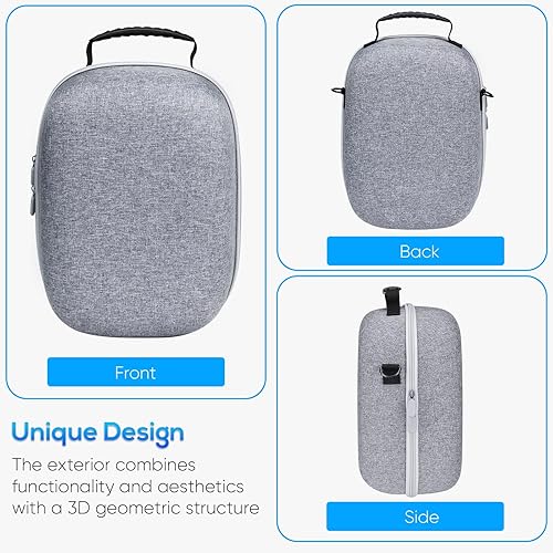 Miniatura 7 de FYOUNG Funda de transporte para PSVR2, paquete de accesorios y funda portátil para PS VR2 con cubierta protectora de lente, correa para el hombro,