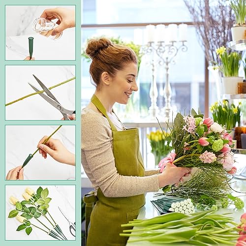 Miniatura 5 de 144 tubos de agua florales verdes, tubos de flores de plástico para flores frescas con tapa de goma para arreglos de tallos florales, 2 tamaños (12