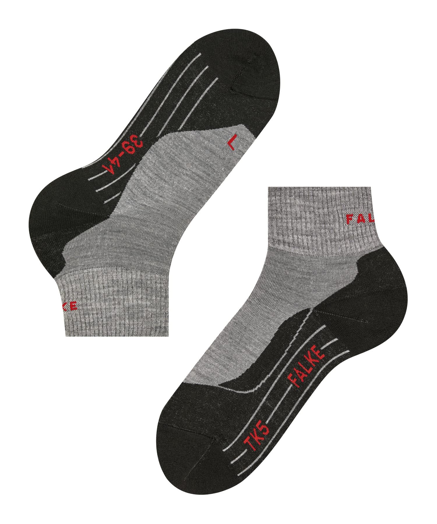 Falke hombre TK5 Short calcetines para senderismo amortiguación ligera antiampollas transpirable secado rápido regulación del clima antiolores lana hilo funcional 1 par