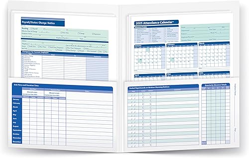 Miniatura 9 de Calendario de asistencia 2025, blanco, paquete de 50